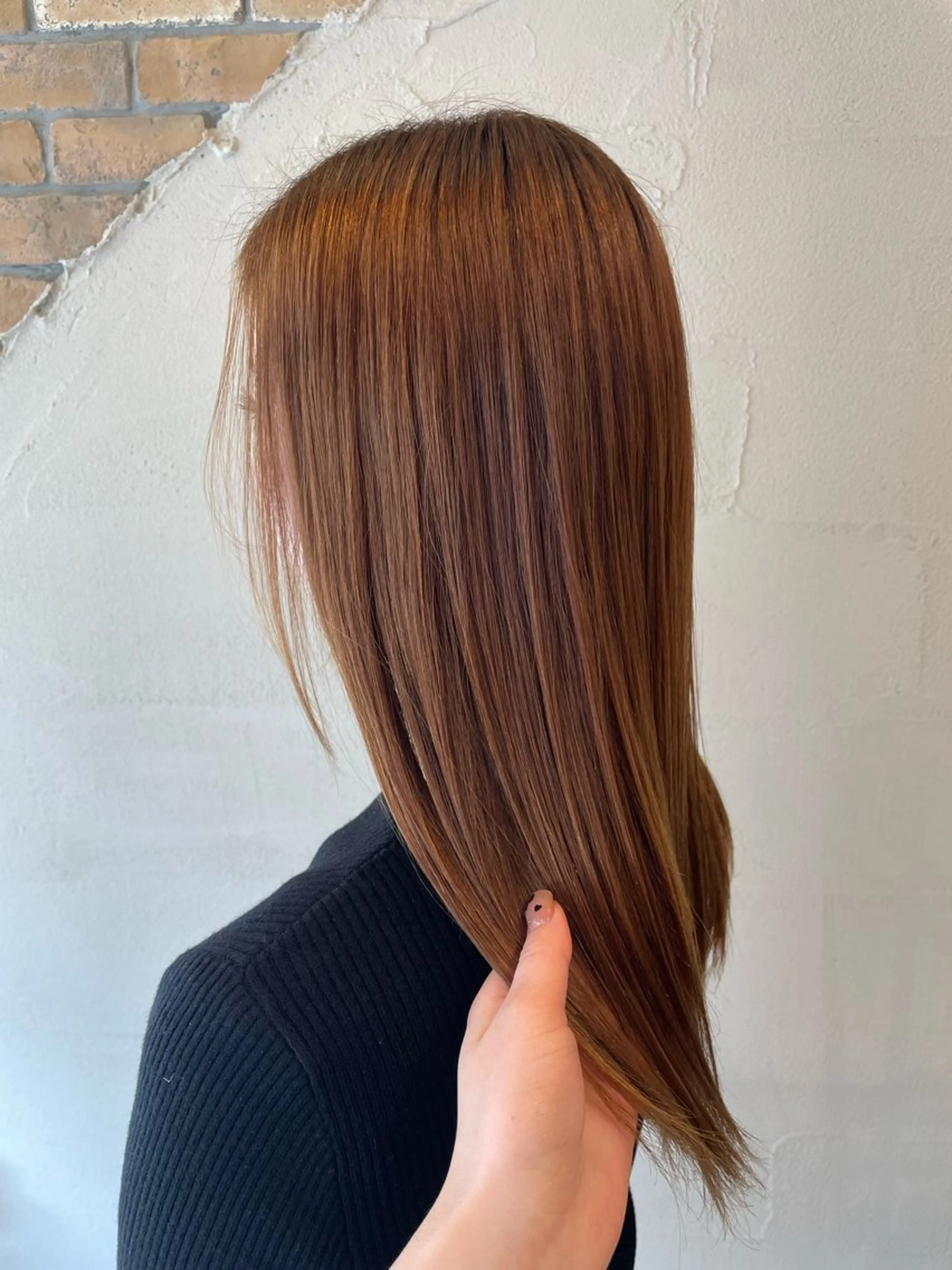 ロング カラー くせ毛 韓国風🇰🇷レイヤ ーKEI🇰🇷のヘアスタイル