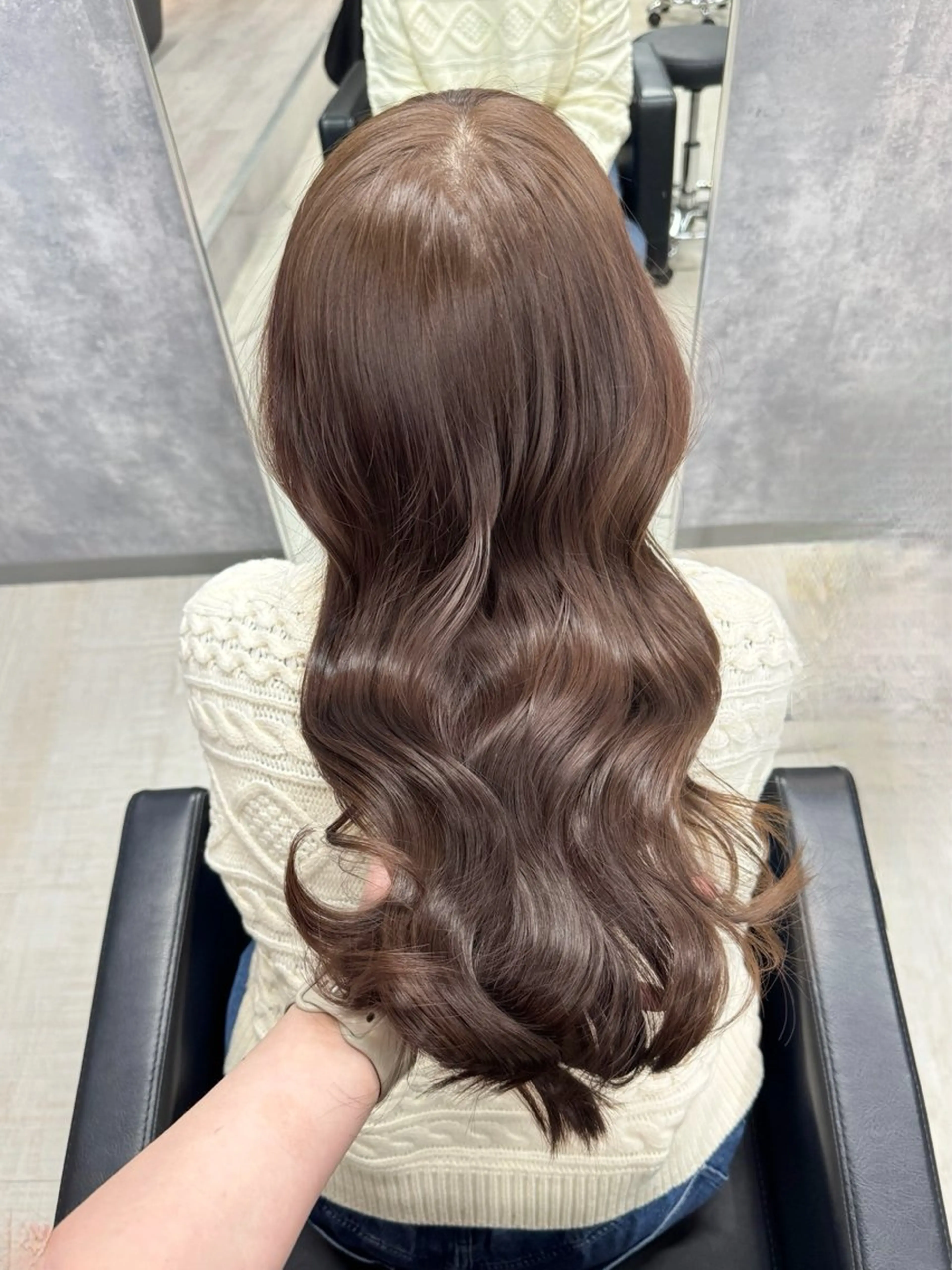 セミロング カラー カット ヘアカラー トリートメント レイヤーカット/韓国 /心斎橋/宮城ほのかのヘアスタイル