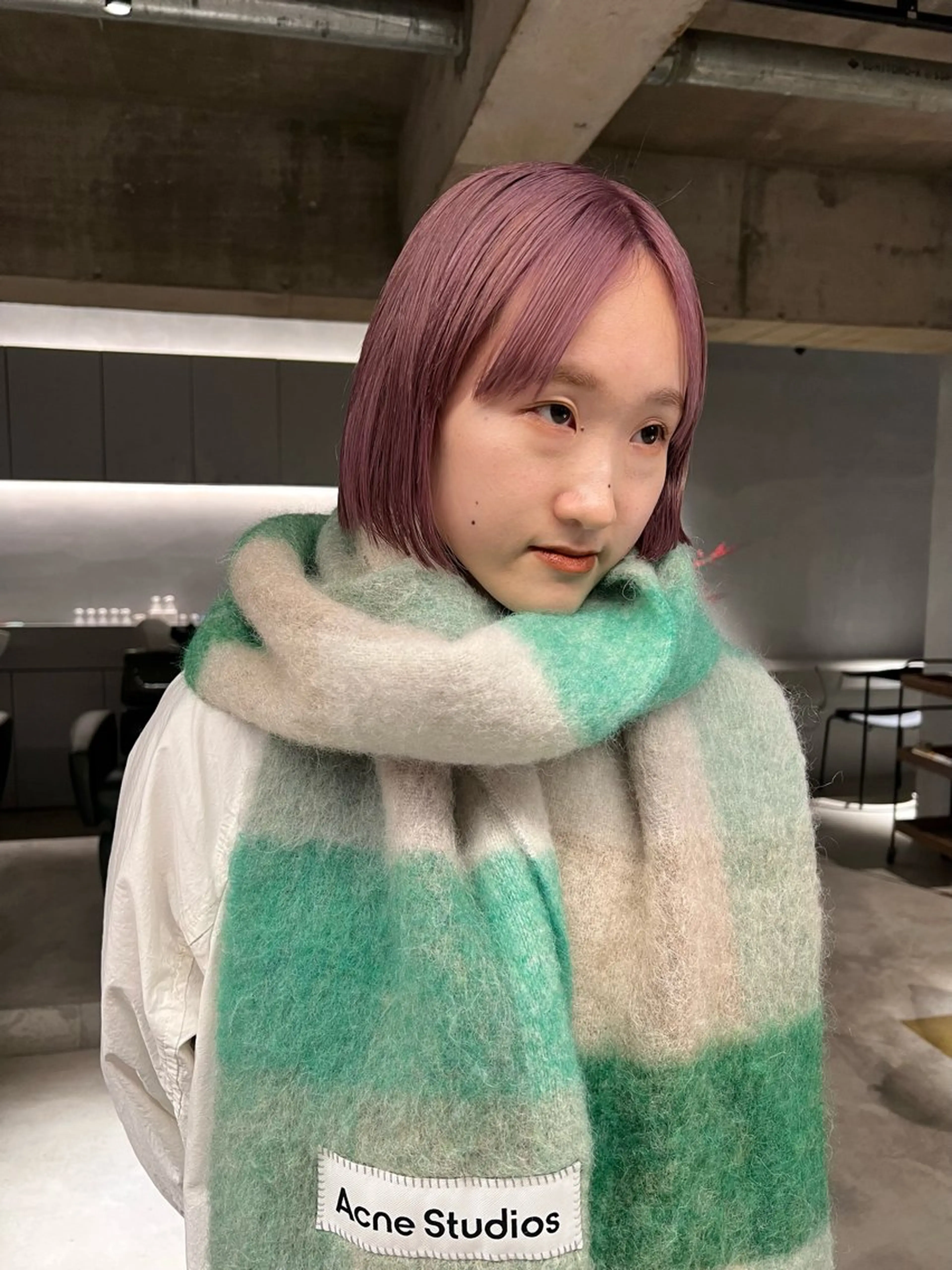 ミディアム カラー ヘアカラー 宮川 日菜子のヘアスタイル