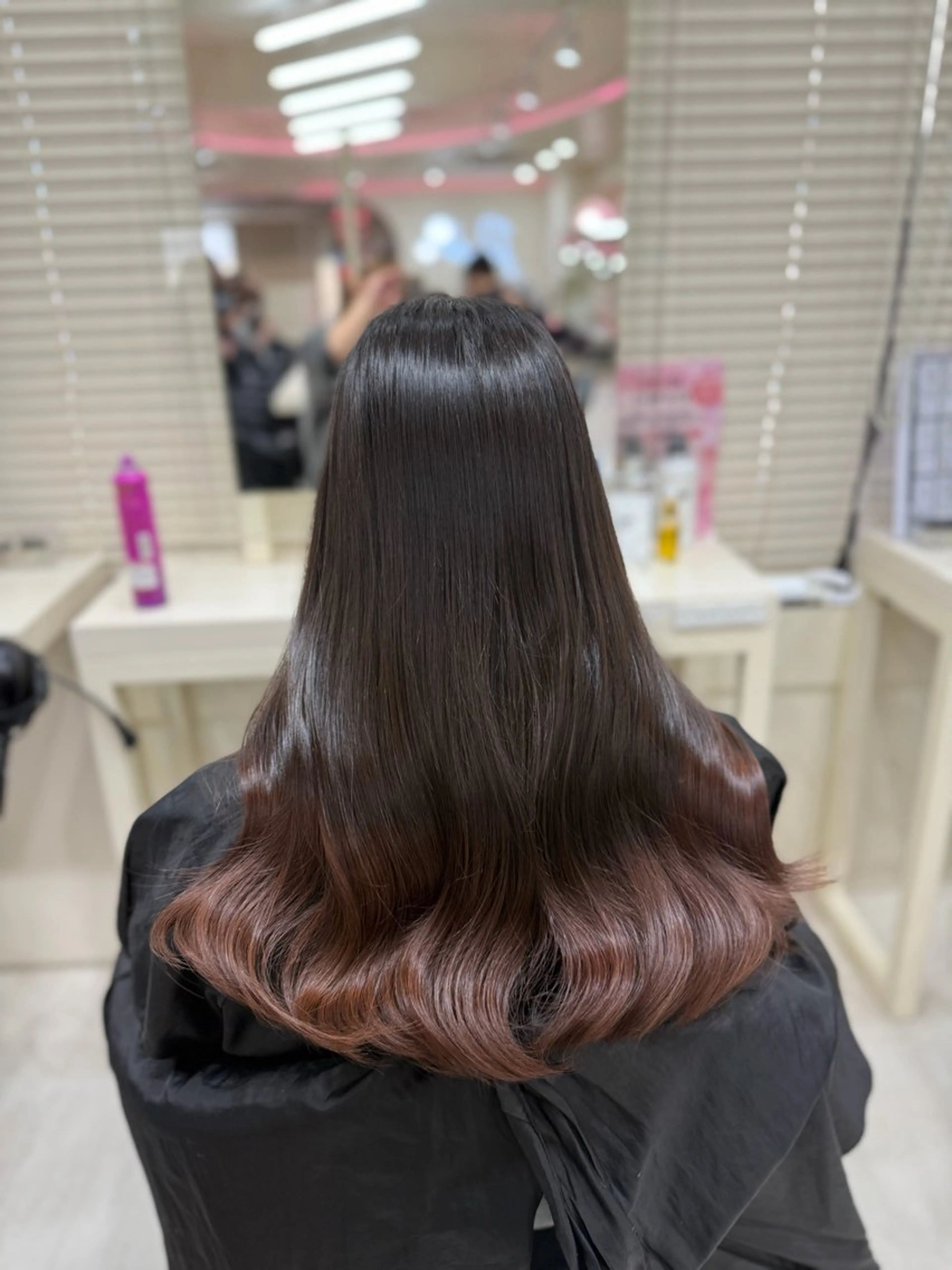 セミロング カラー ヘアアレンジ ヘアカラー くれは/池袋/ カラー/髪質改善のヘアスタイル
