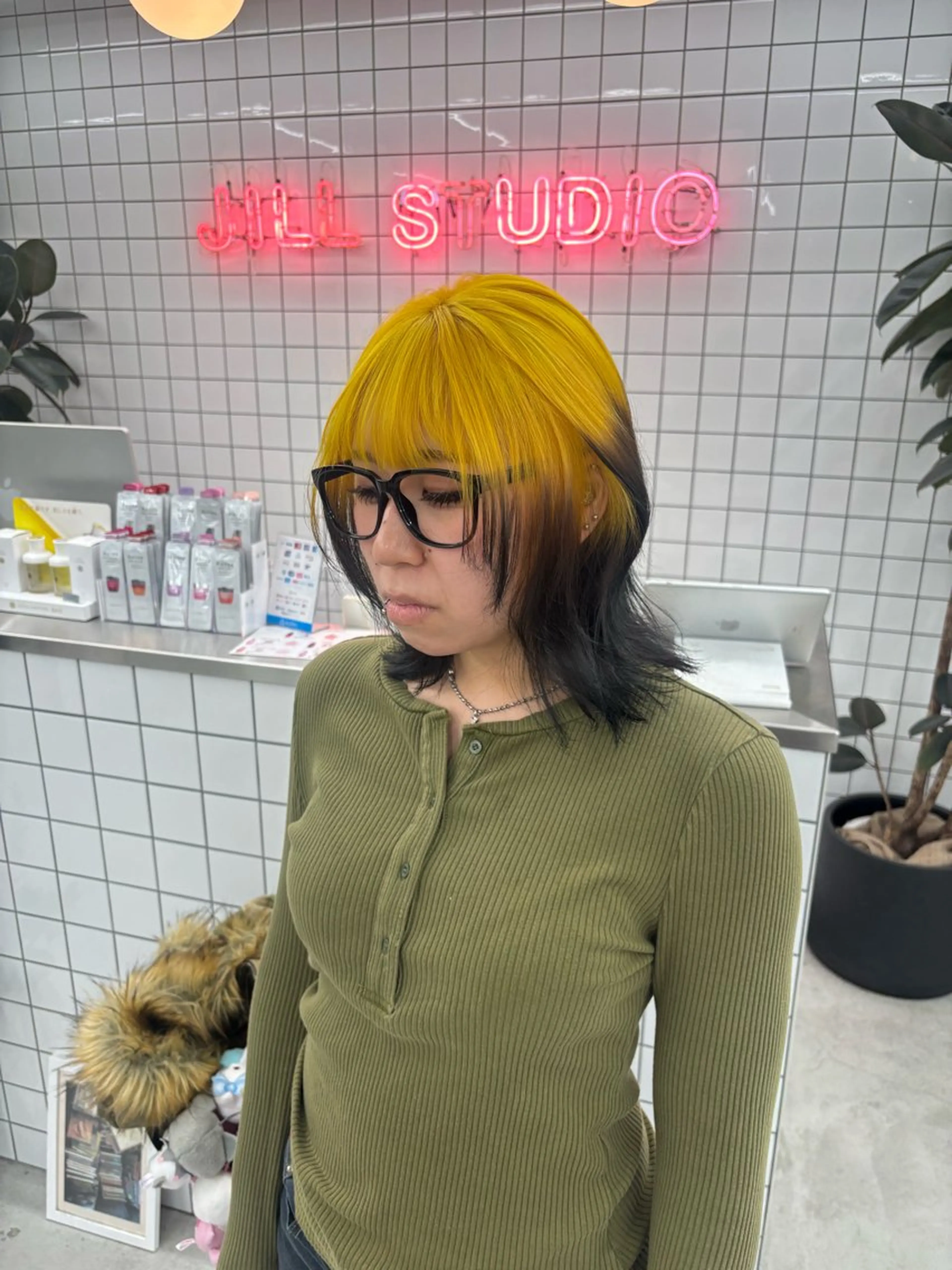 セミロング カラー ヘアアレンジ ヘアカラー 夕羽夢🍓矢場/ 透明感カラーのヘアスタイル