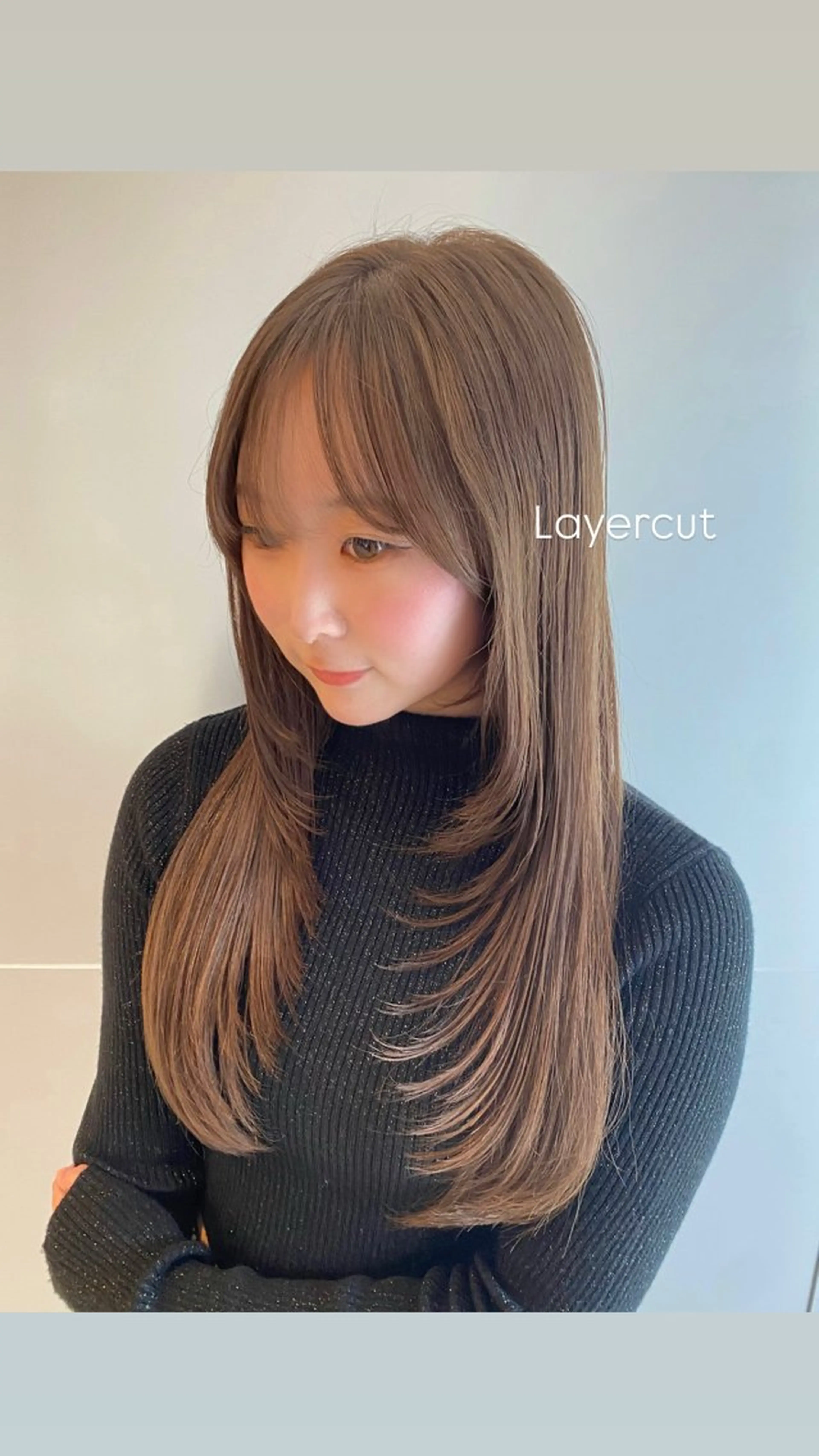セミロング カラー ヘアアレンジ ベージュカラー ブリーチ ダブルカラー ヘーゼル ブリーチなしカラー カット ヘアカラー トリートメント 顔周り小顔レイヤー ×ブリーチなしカラーのヘアスタイル
