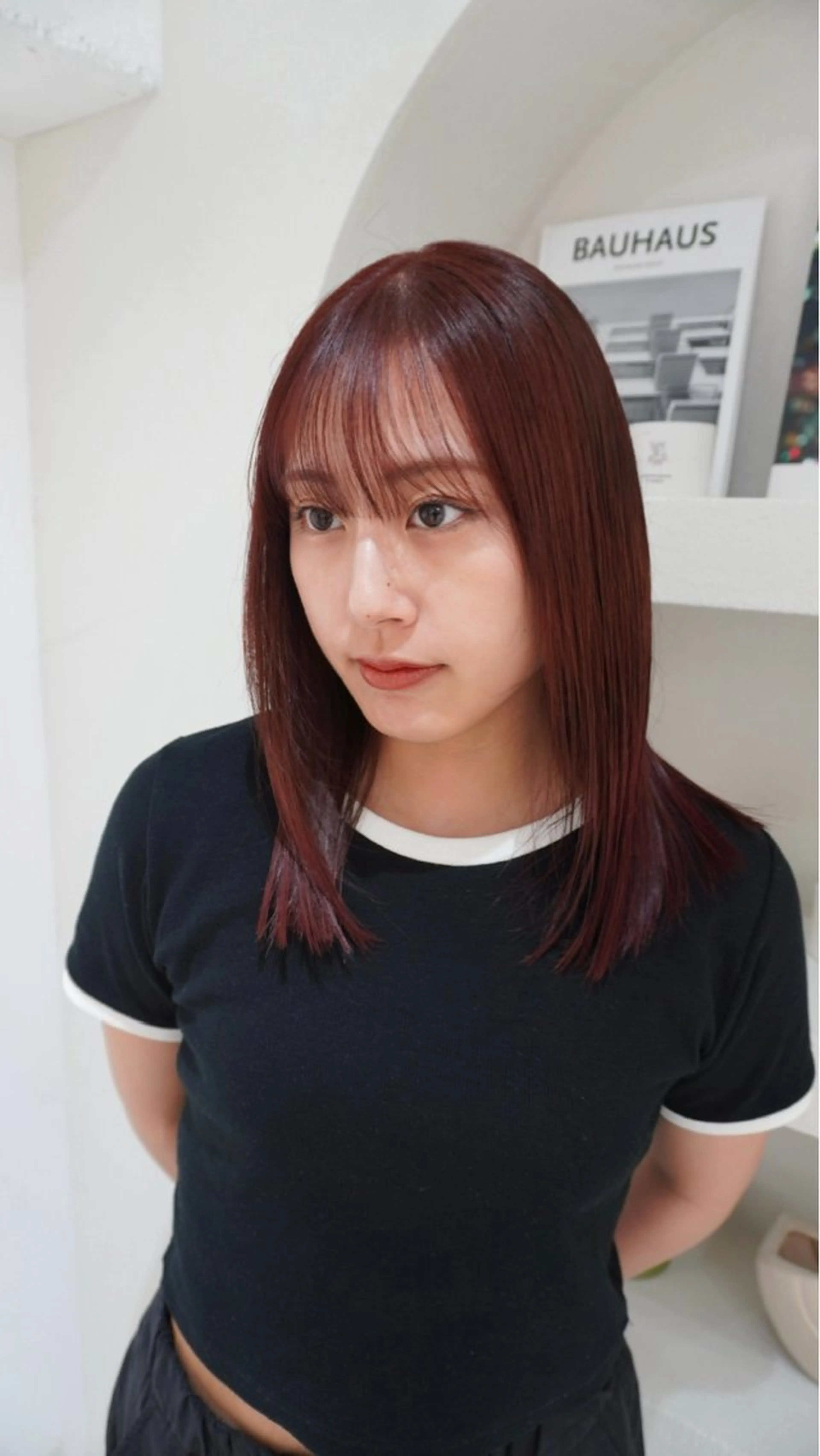 カラー レッドカラー ヘアカラー カットモデル募集中 千葉大夢のヘアスタイル