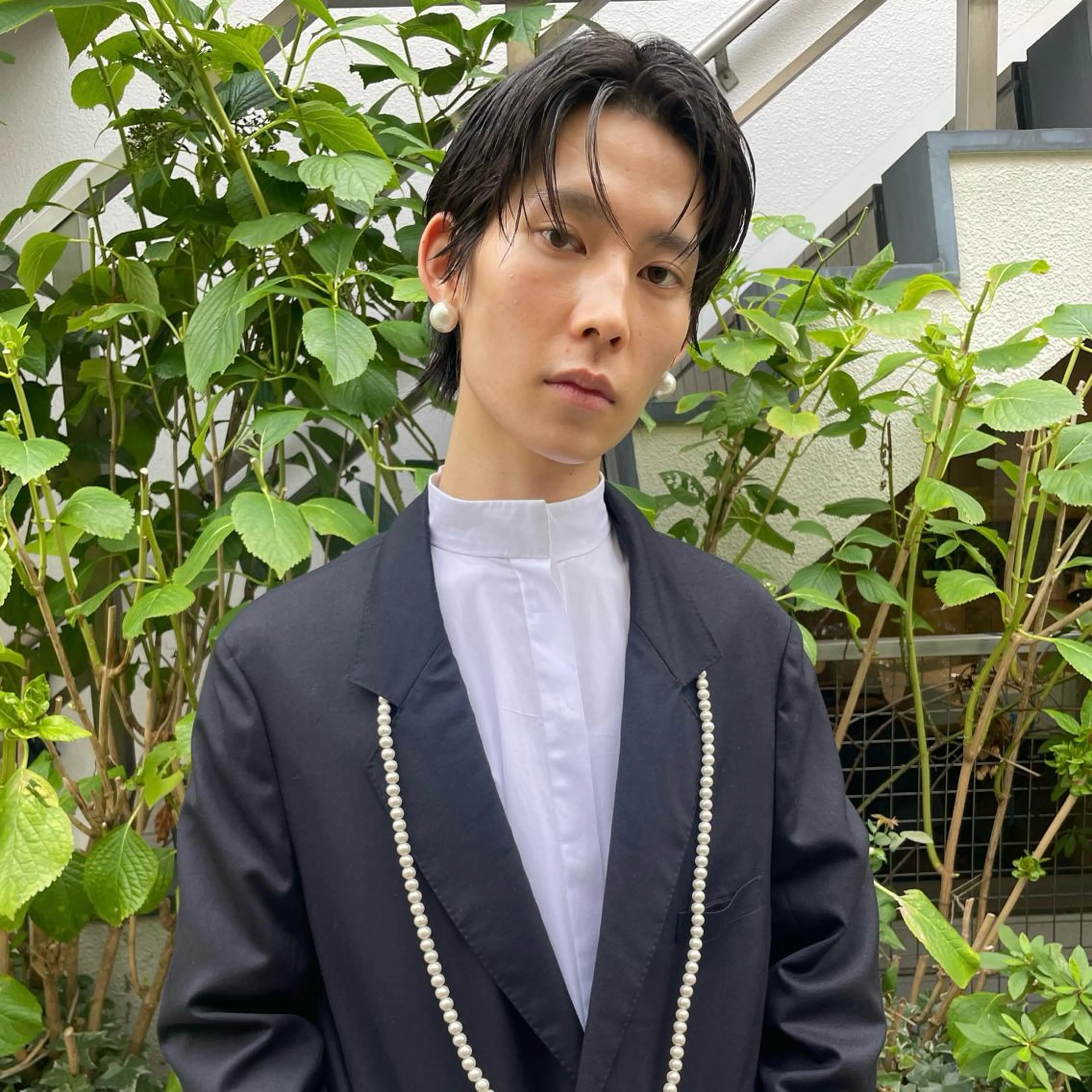 ショート パーマ メンズ ショートボブ ショートレイヤー メンズブリーチ センターパート フェードカット カット パーマ 🌈圧倒的デザイン パーマ　関和希のヘアスタイル