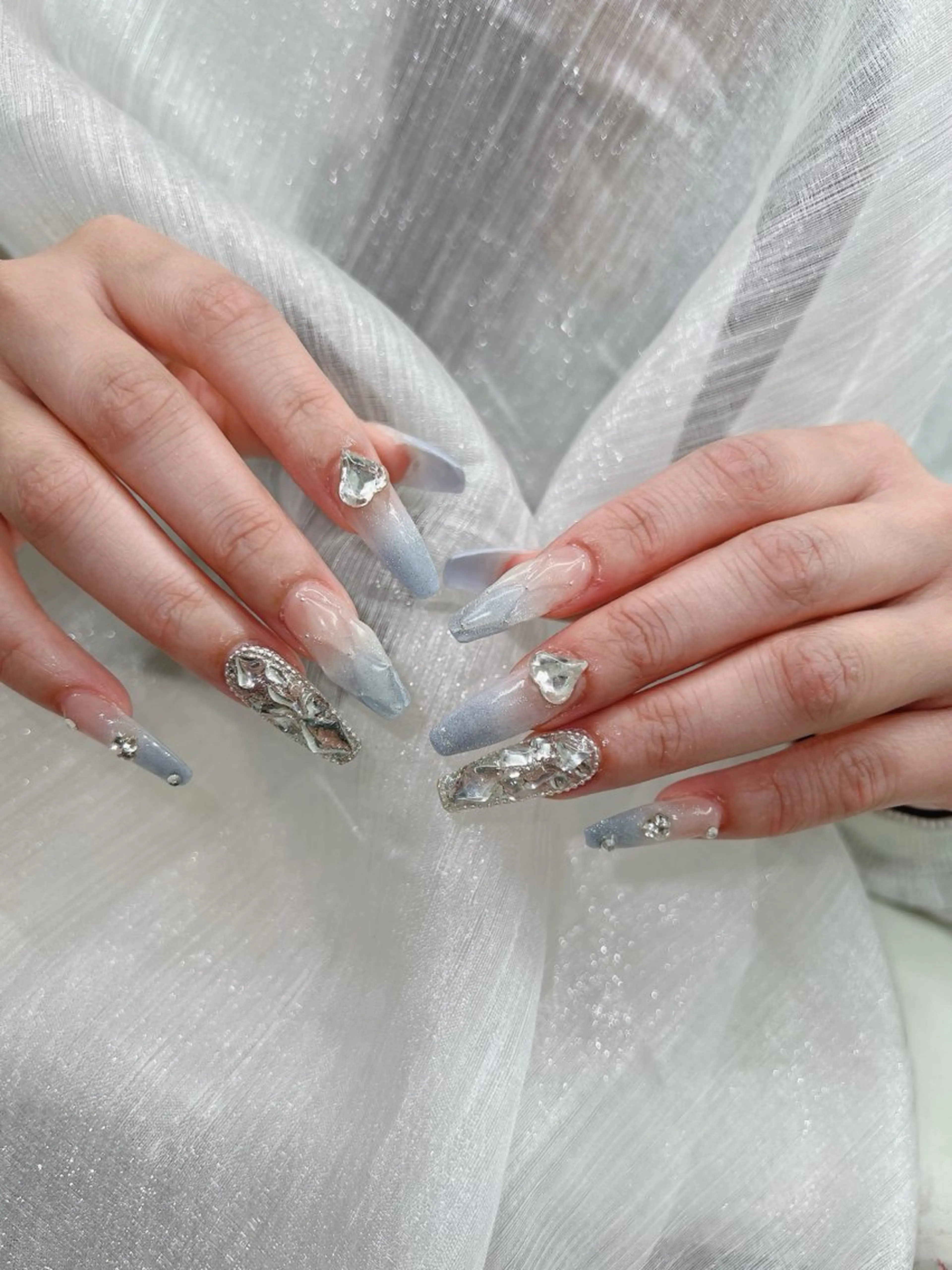 ネイル アートネイル 長さ出し ジェルネイル キラキラネイル マグネットネイル Lee Nails チップ長さだし専門店のネイルデザイン
