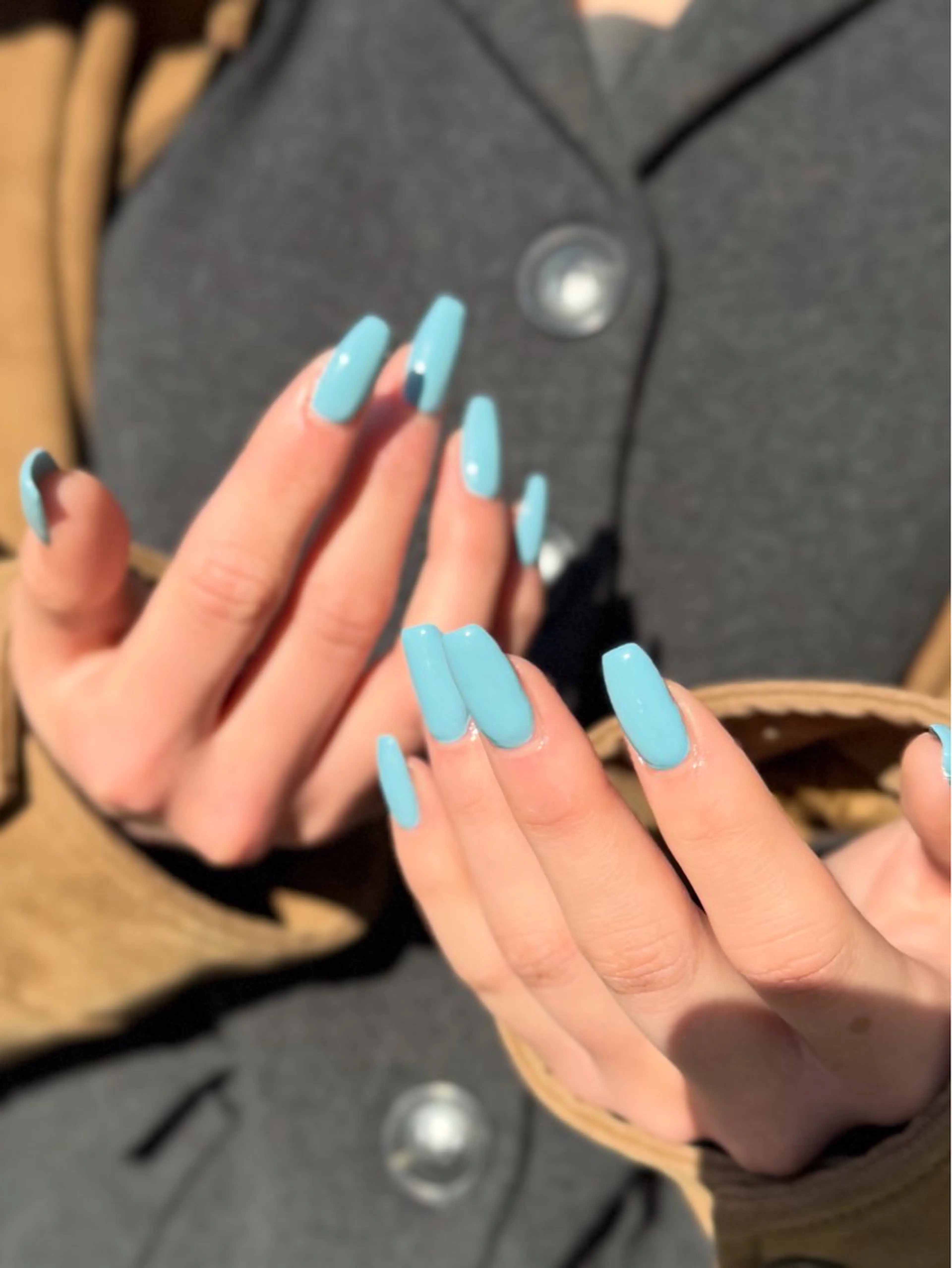 ネイル ワンカラーネイル ハンドネイル kina Ｗ🦭のネイルデザイン