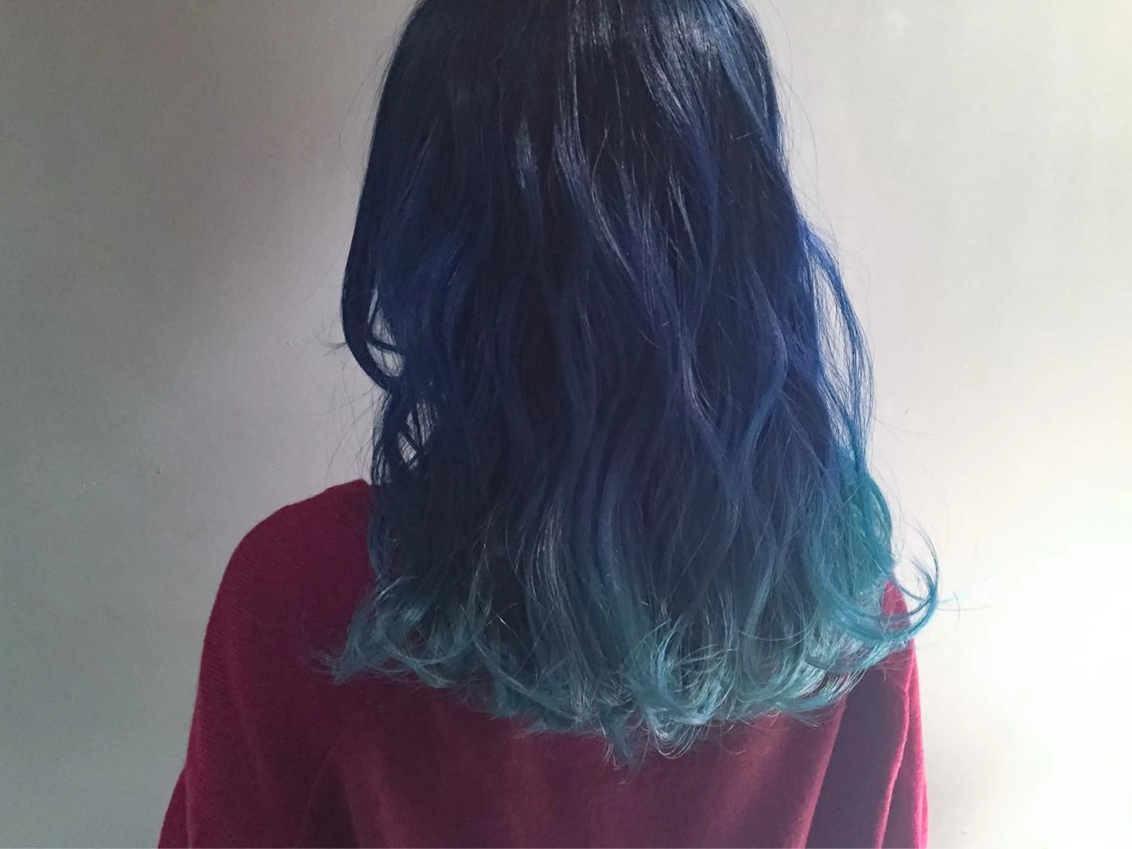 セミロング カラー ブルーカラー グラデーションカラー salonF 🔸hamaのマツエク・マツパデザイン