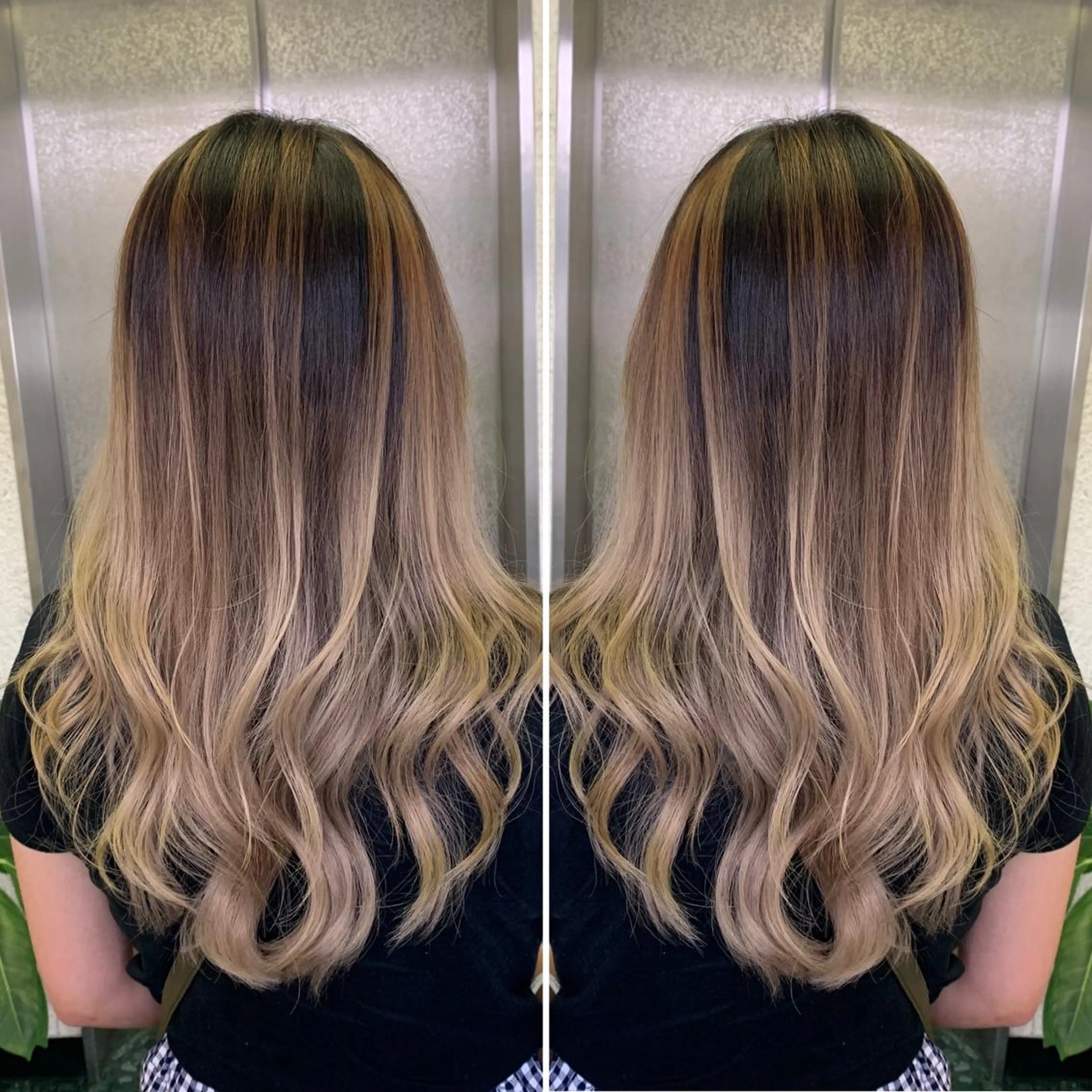 セミロング カラー ブリーチ特化／ハイト ーン／ホワイトカラーのヘアスタイル