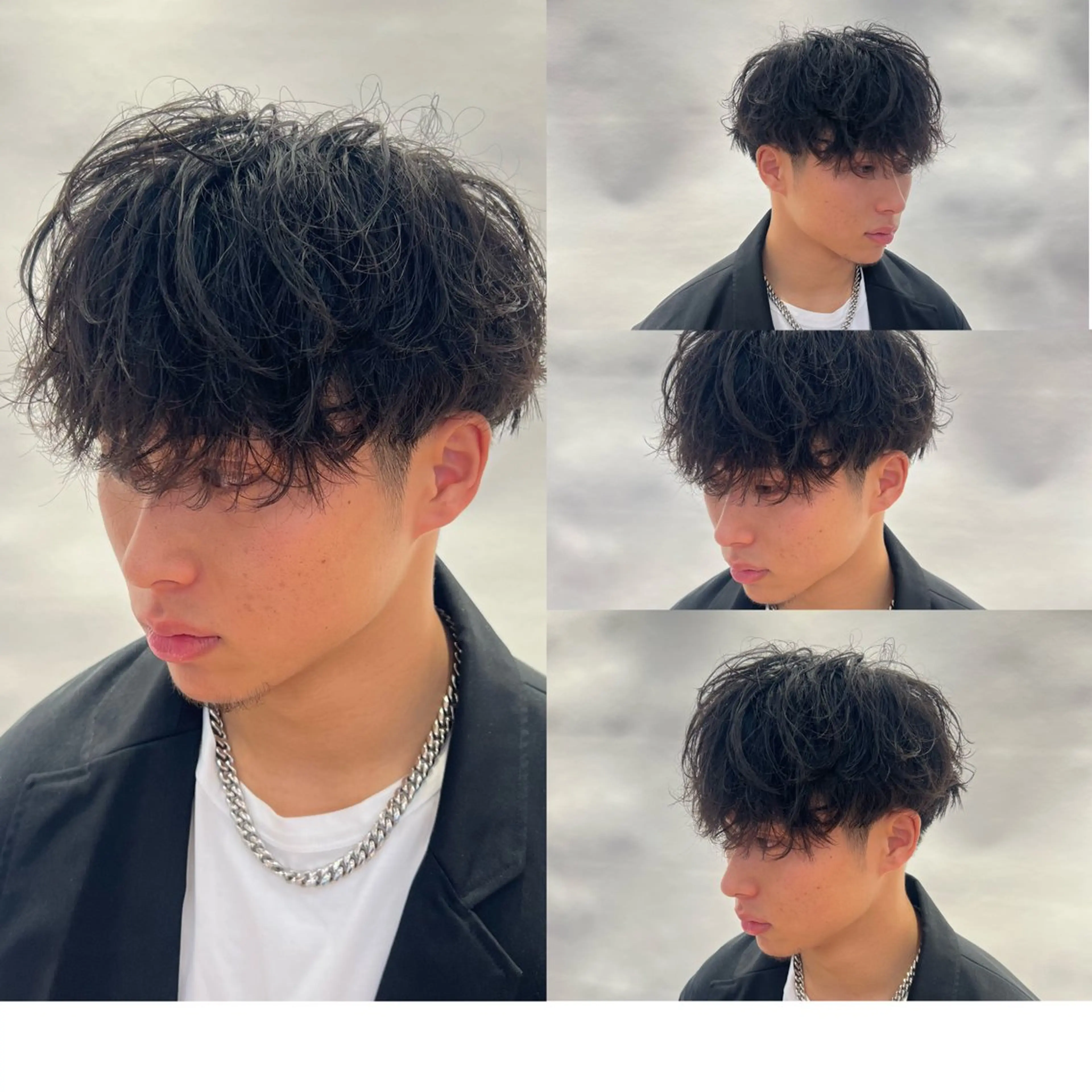 メンズ センターパート マッシュ メンズウルフカット ウルフカット カット メンズサロン OVER町田店のヘアスタイル