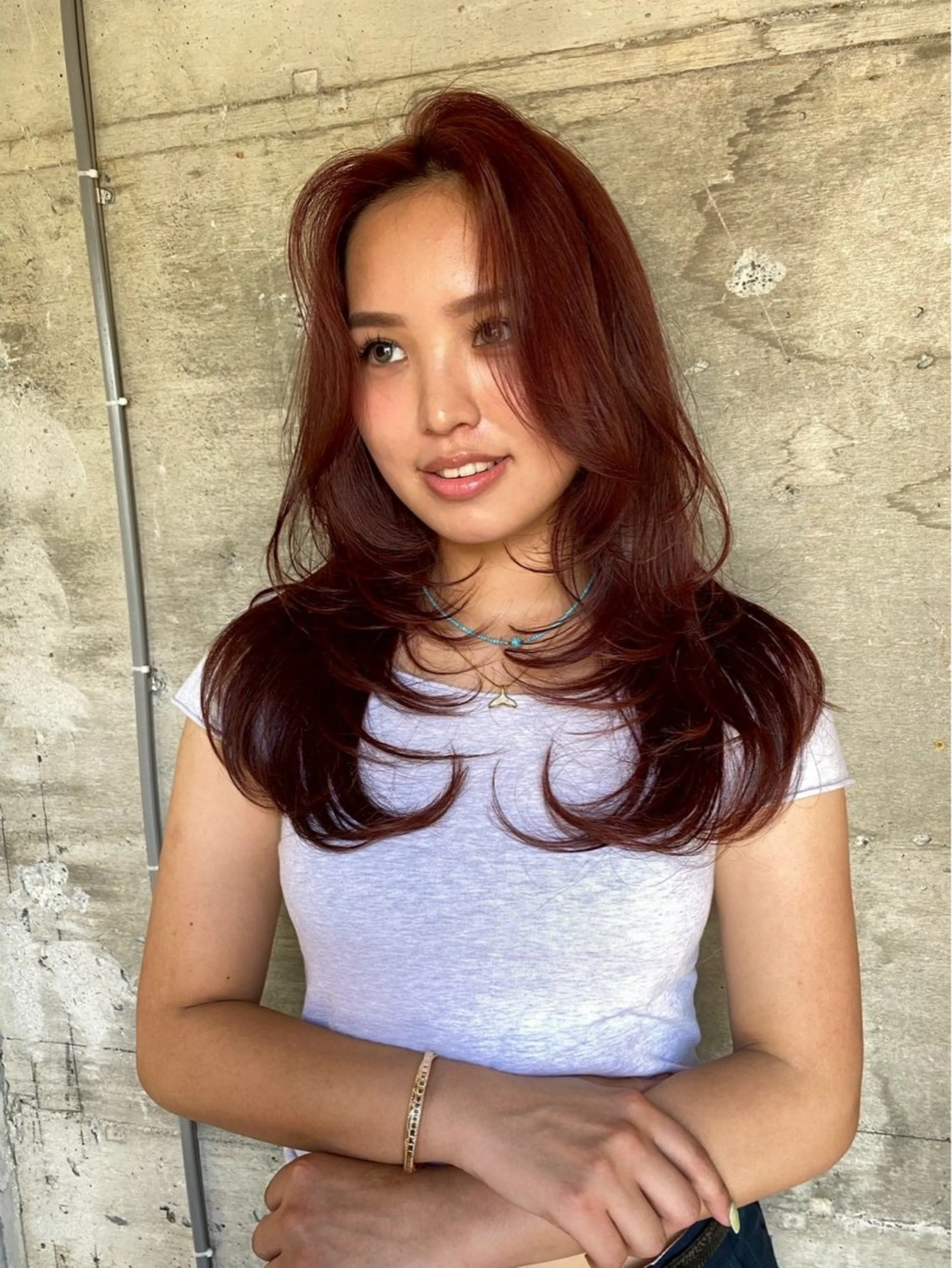 カラー カット 透明感カラー/海外風 レイヤー/mao🗽のヘアスタイル