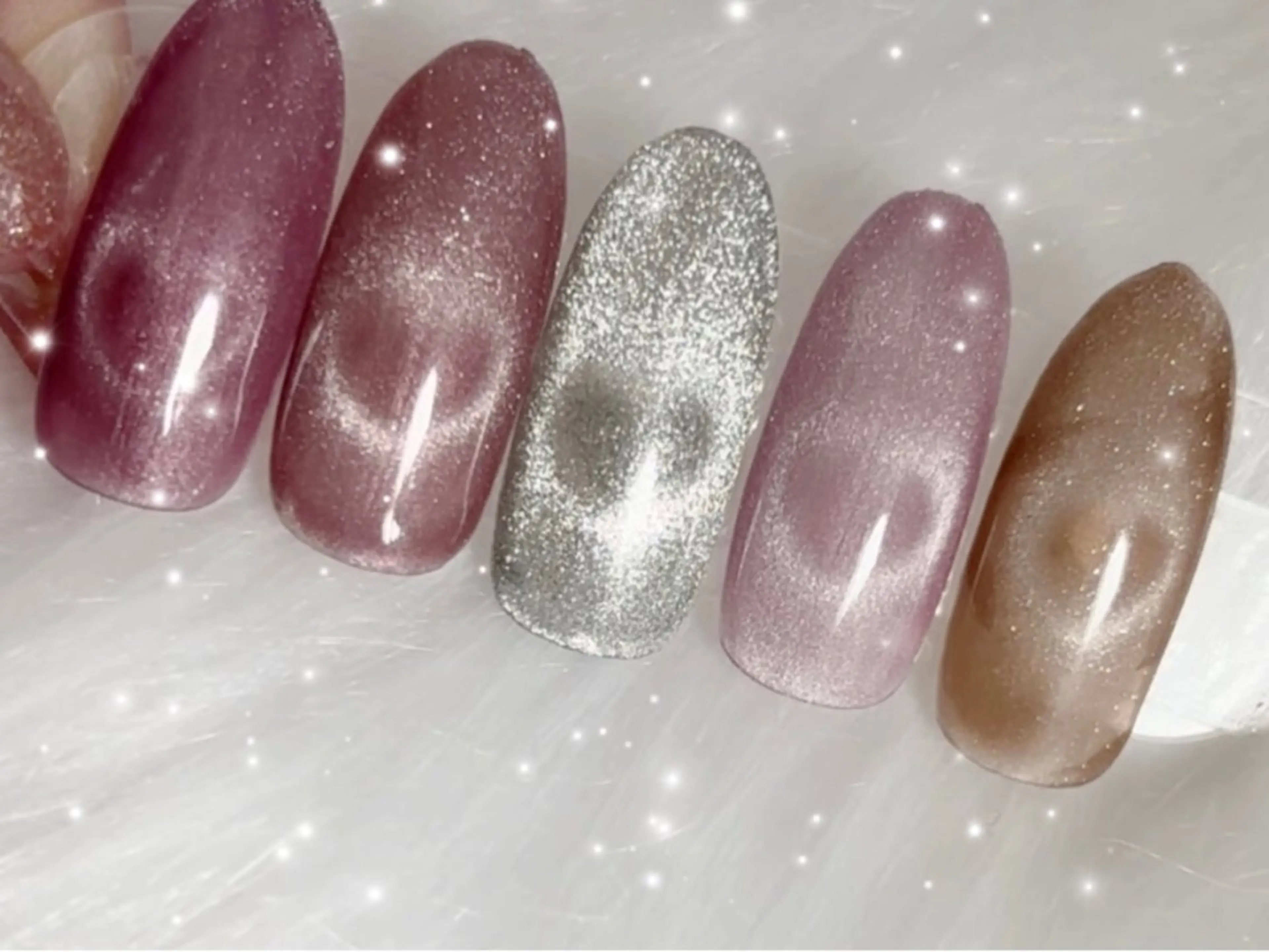 ネイル ハート マグネットネイル Conjunim MAMI🎀✨のネイルデザイン