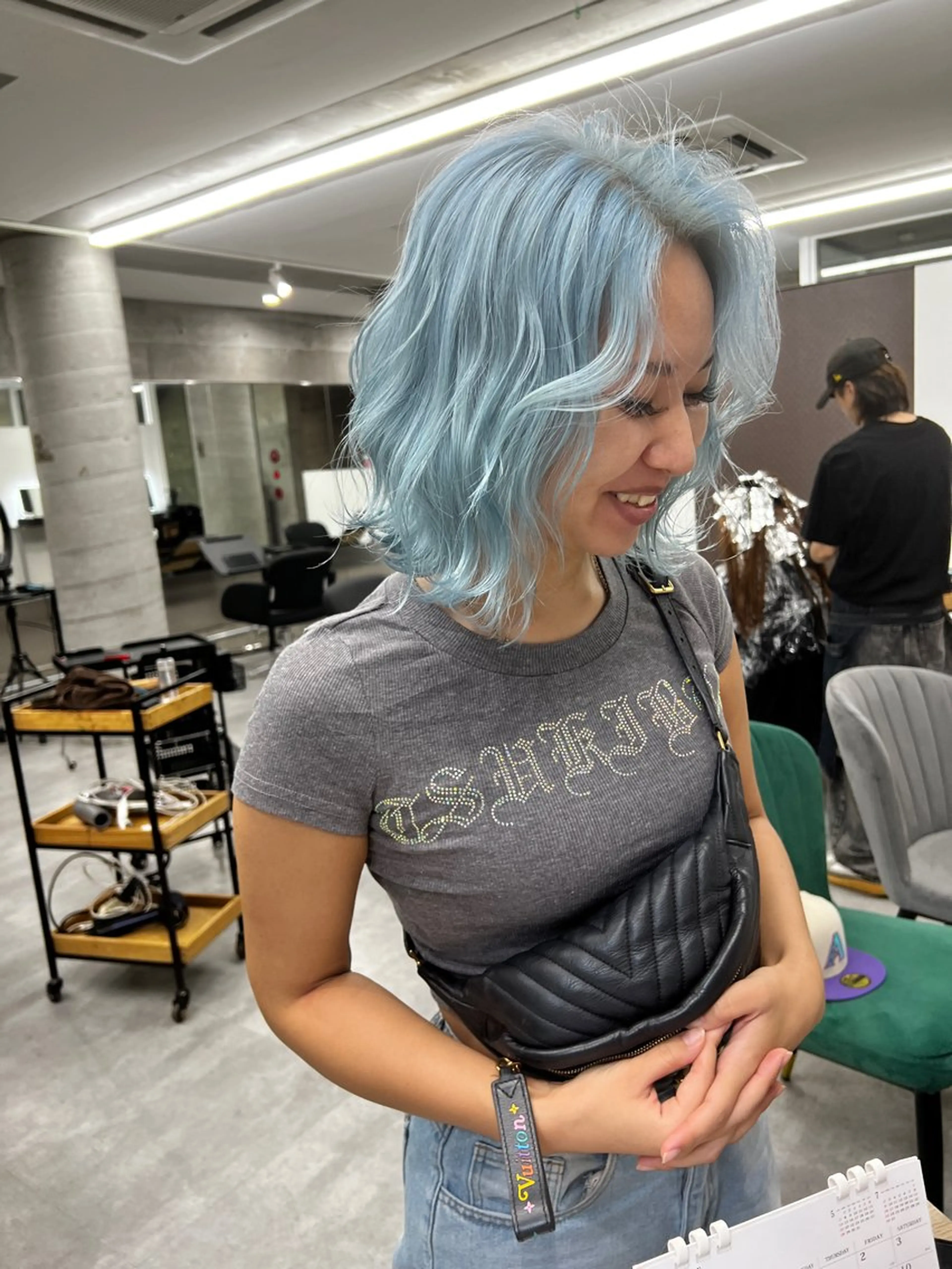 ミディアム カラー バレイヤージュ ブリーチ ケアブリーチ ダブルカラー ハイライトカラー welring hair salonのヘアスタイル