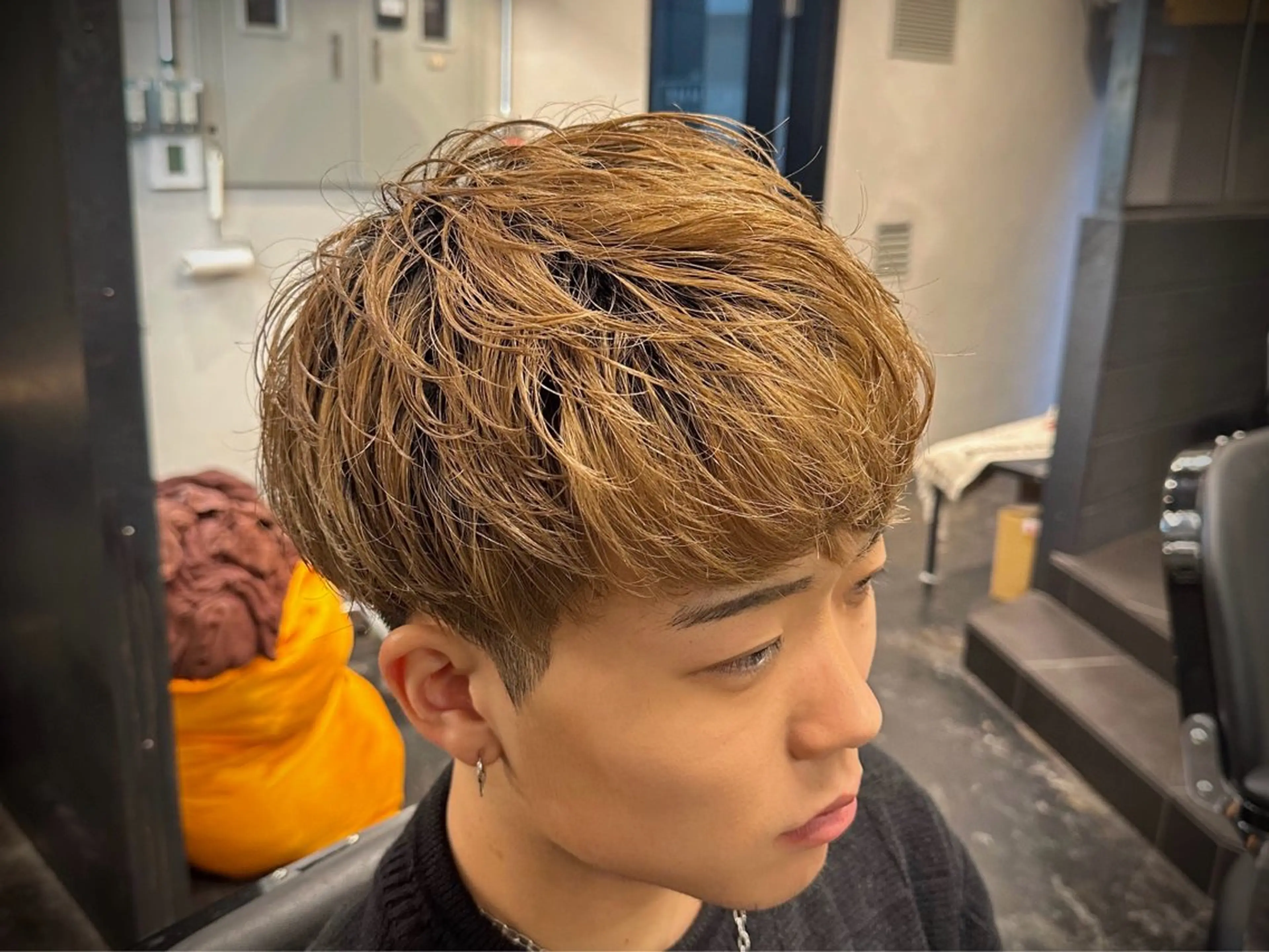 ショート メンズ マッシュ ツイスパ/メンズ パーマ/歩夢のヘアスタイル