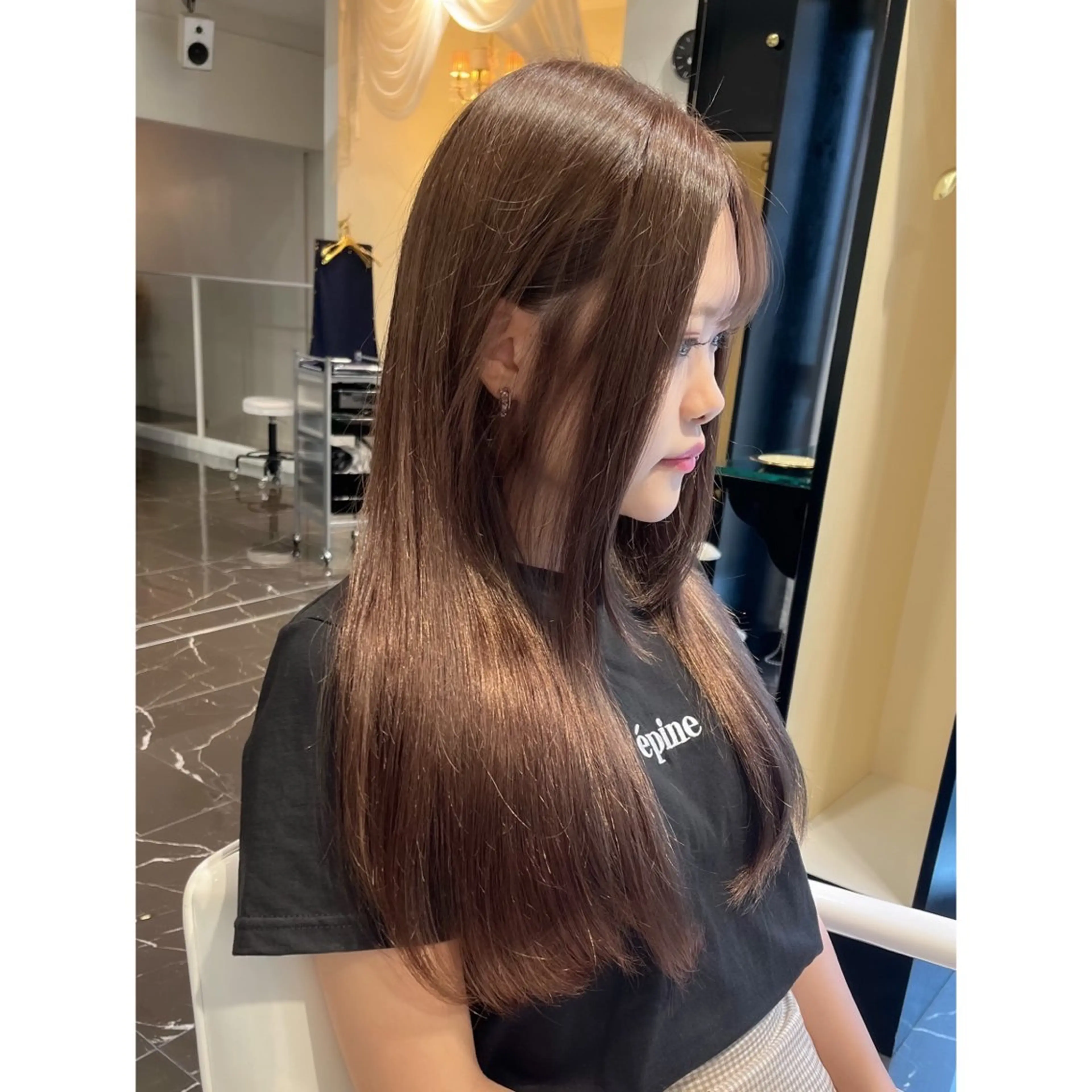ロング カラー ブリーチ カット ヘアカラー miyu /トレンド カラー×艶髪のヘアスタイル