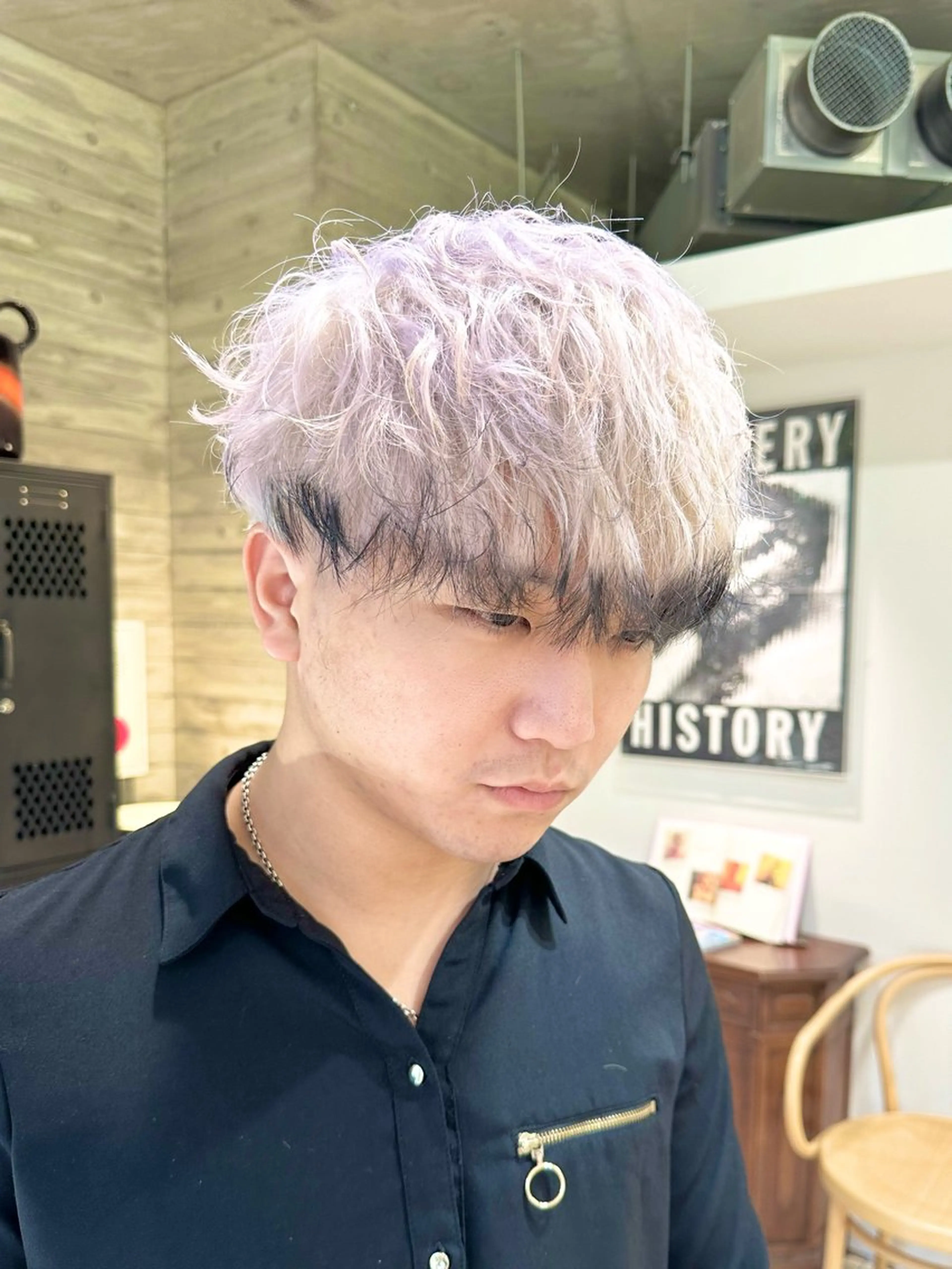 ミディアム カラー メンズ ヘアカラー トリートメント ヘッドスパ ヘアセット kai .のヘアスタイル