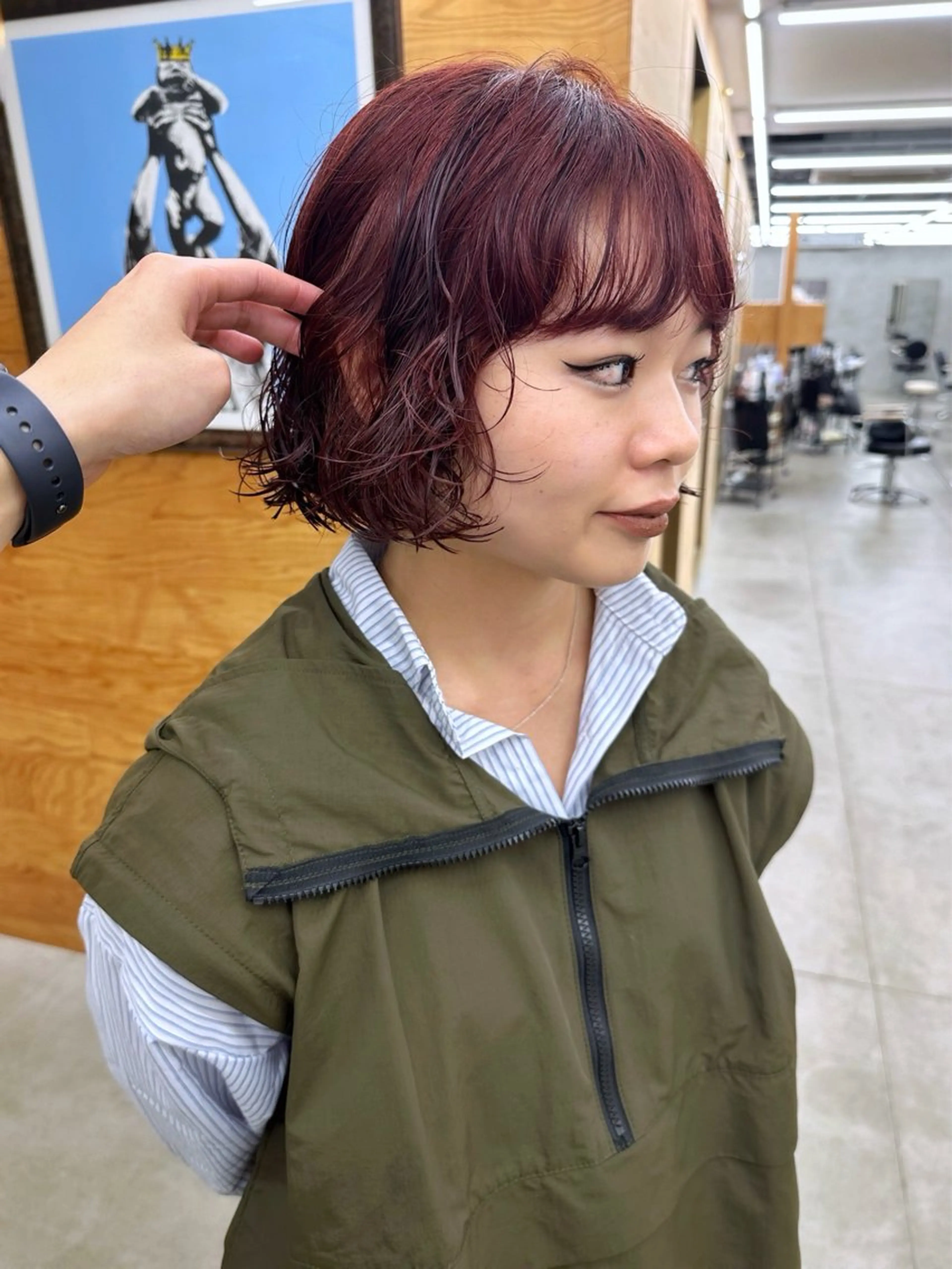 ショート パーマ レイヤーカット カット パーマ トリートメント パーマ /レイヤー 榛地渉馬 /矢場町のヘアスタイル