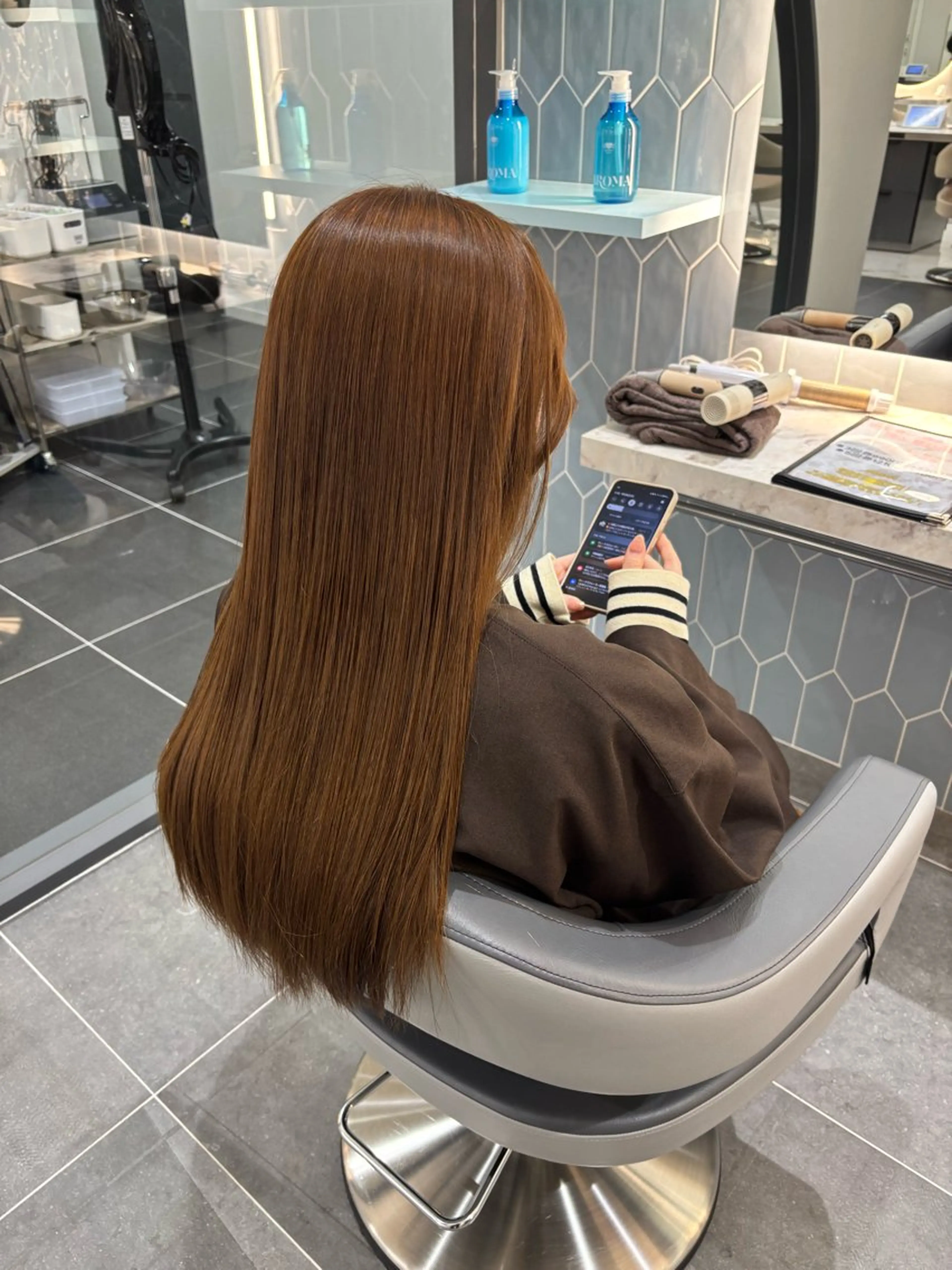 カラー ブラウンカラー ヘアカラー しんさか れいとのヘアスタイル