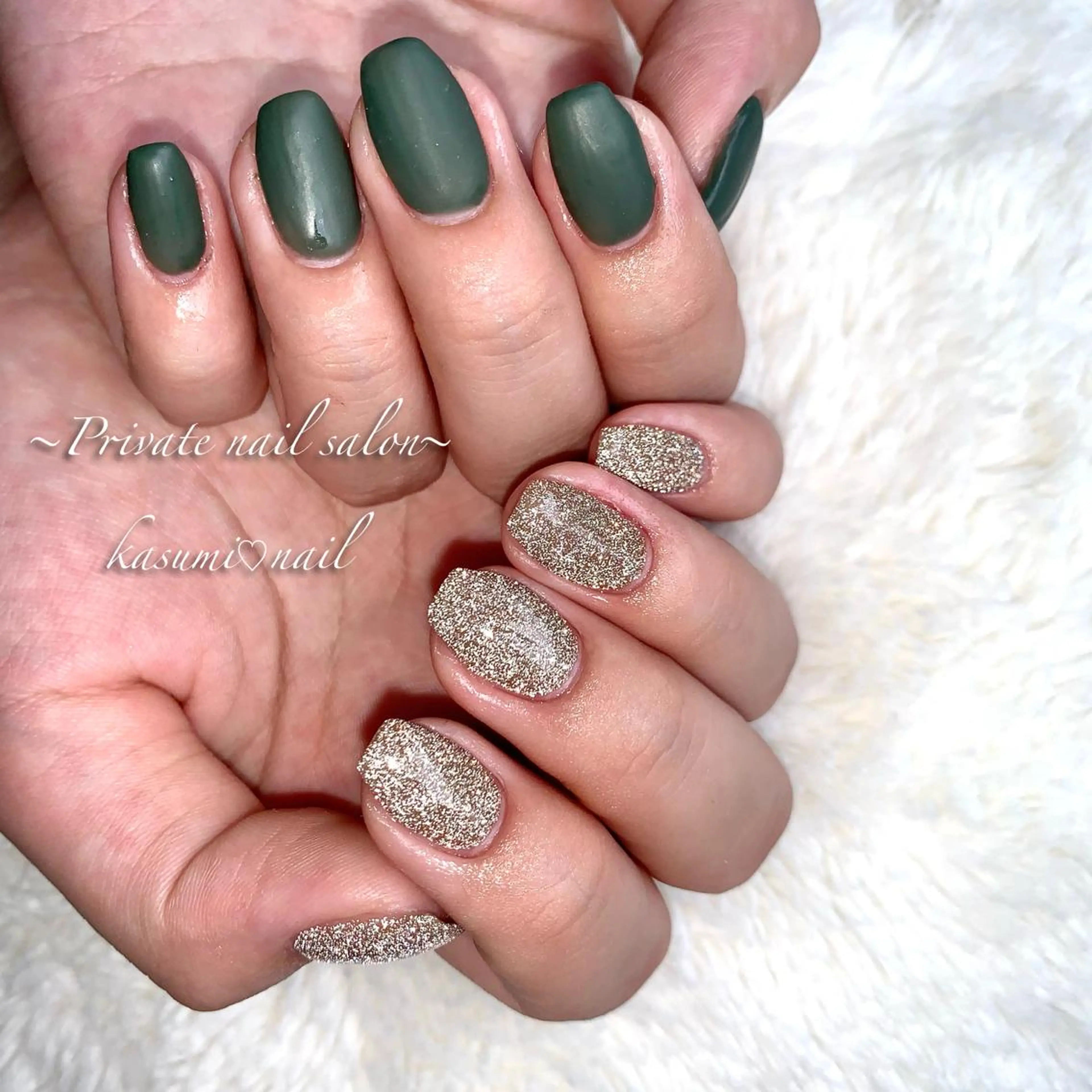 ネイル アートネイル ラメ(グリッター) マグネットネイル ミラーネイル 持ち込み KASUMI♡ Nailのネイルデザイン