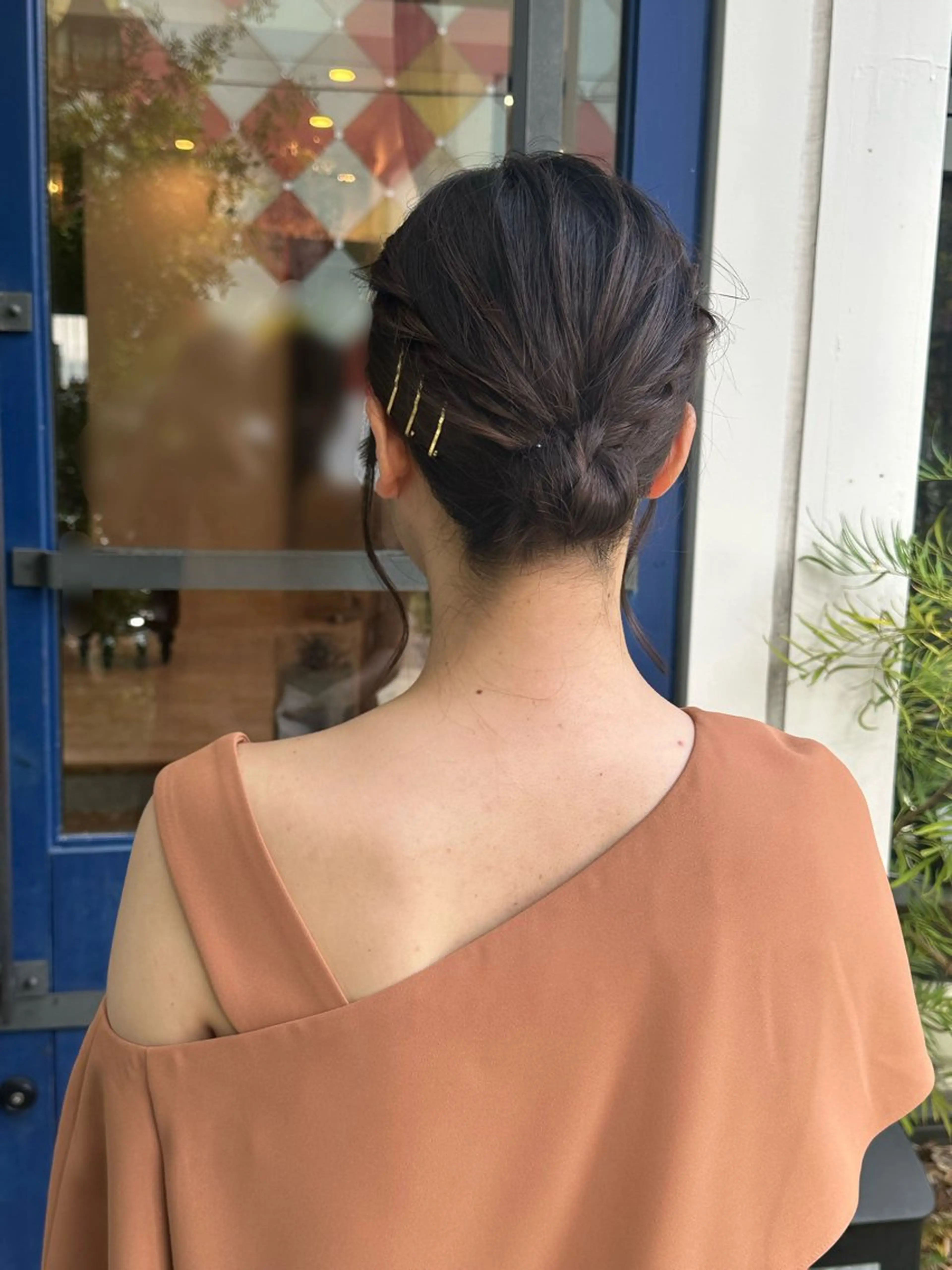 ミディアム ヘアアレンジ 結婚式・ブライダル ボブ ヘアセット 山之内匠/艶カラー/ ハイトーン/ブリーチのヘアスタイル