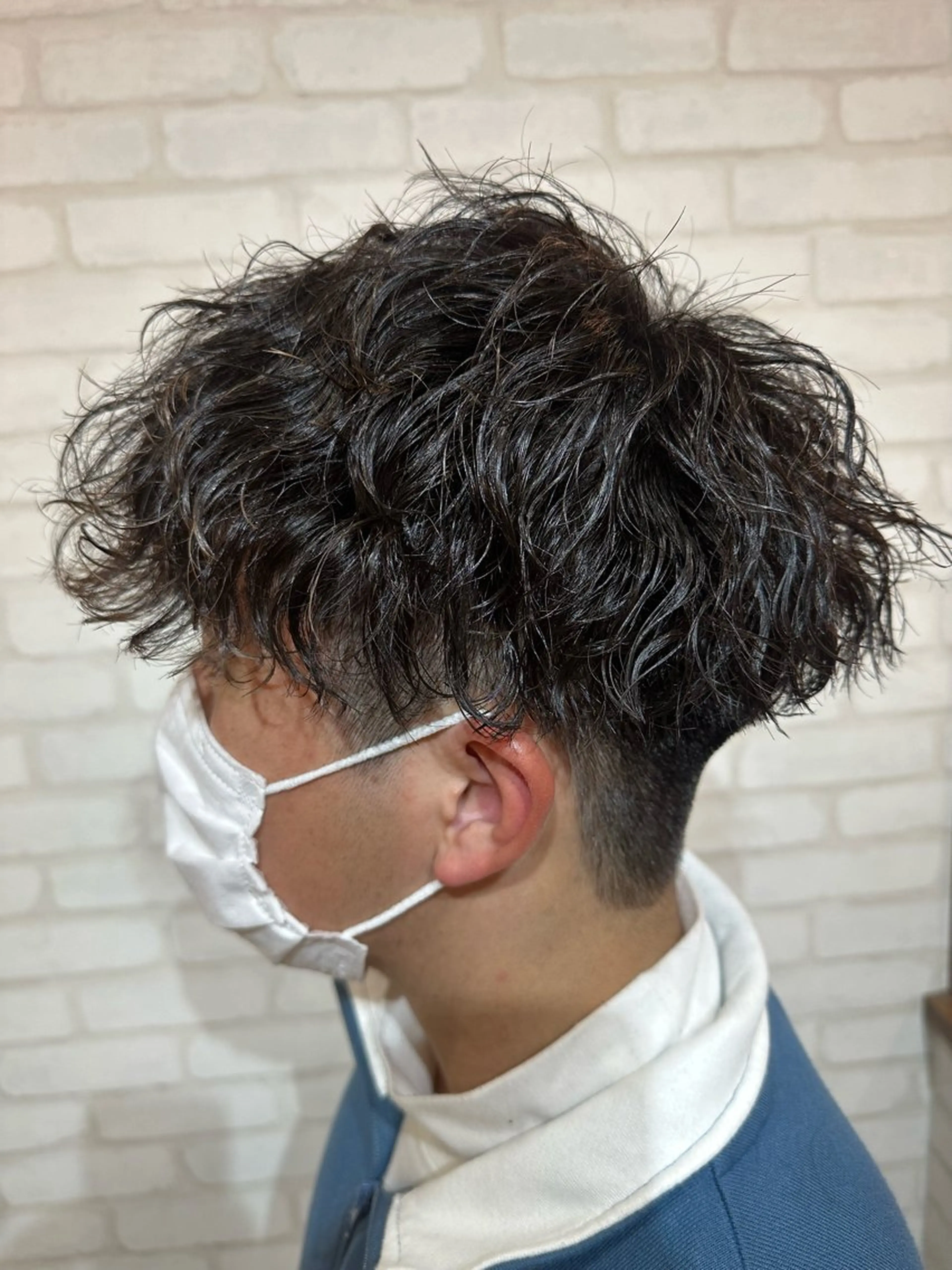 パーマ メンズ メンズパーマ 波巻きパーマ カット パーマ 💎メンズカット ／フェザー／細野💎のヘアスタイル