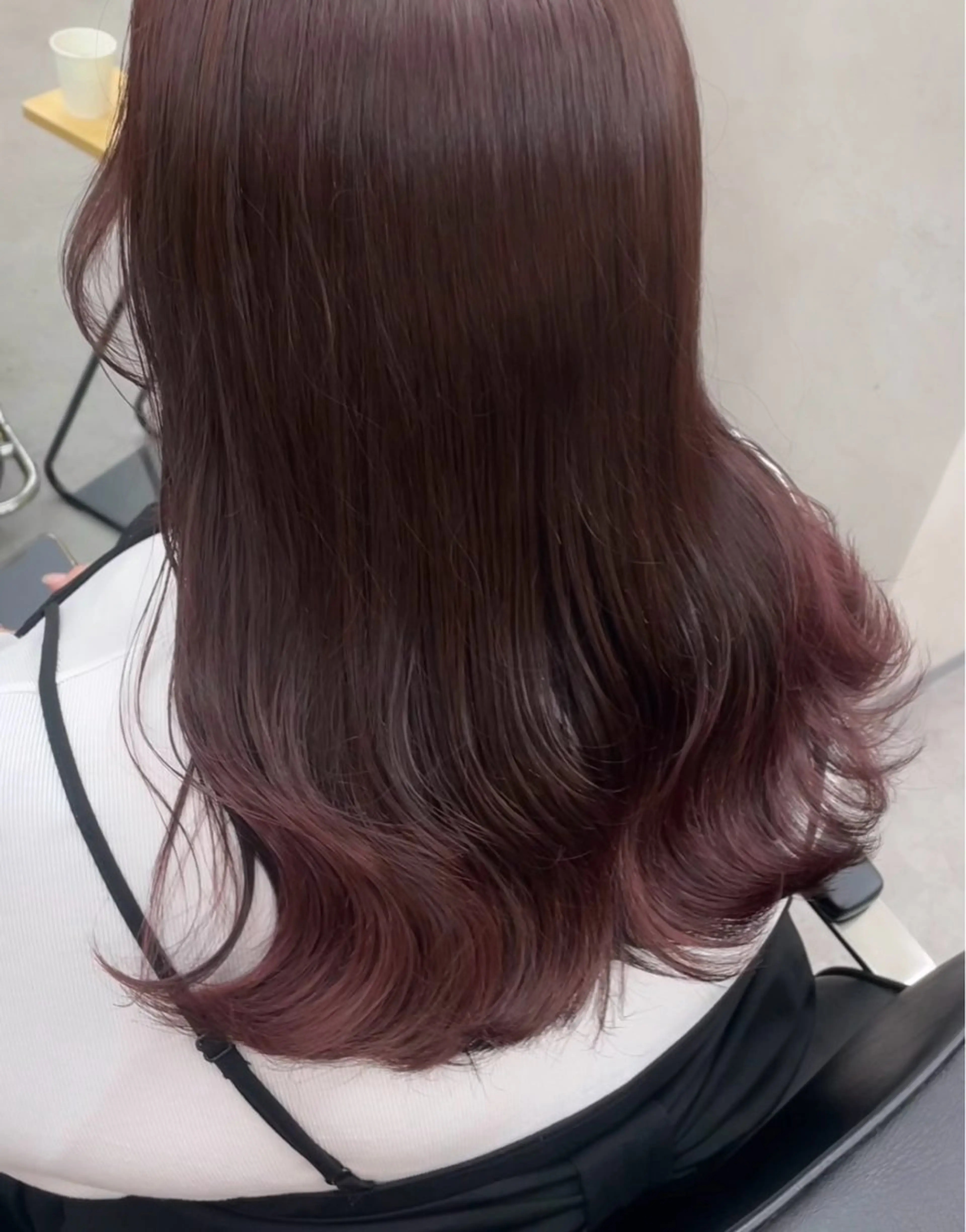 セミロング ピンクラベンダー ヘアカラー トリートメント 🎀カラー ✨横浜／トレンドのヘアスタイル