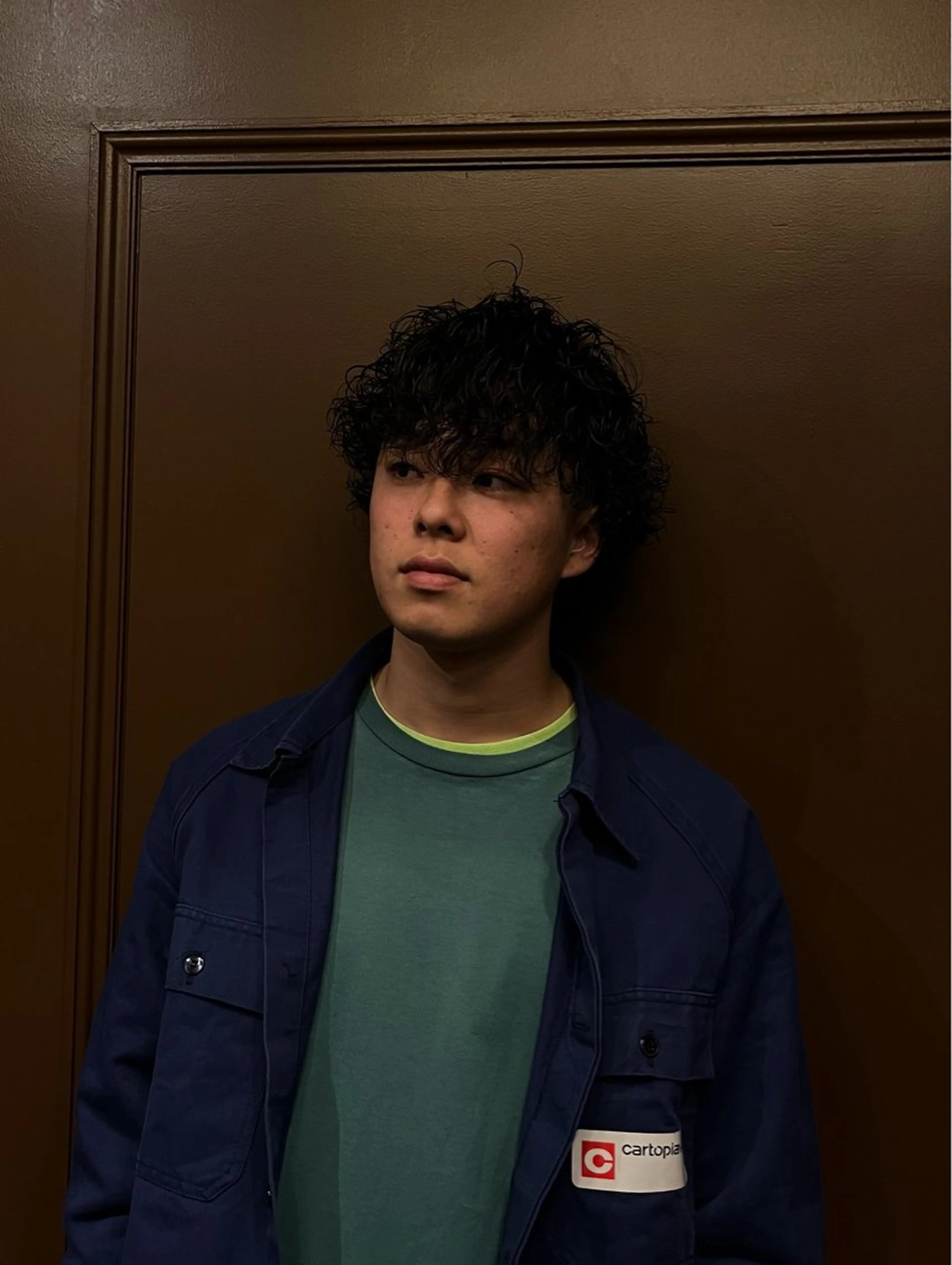 メンズ マレットヘア 窪田 力也のヘアスタイル