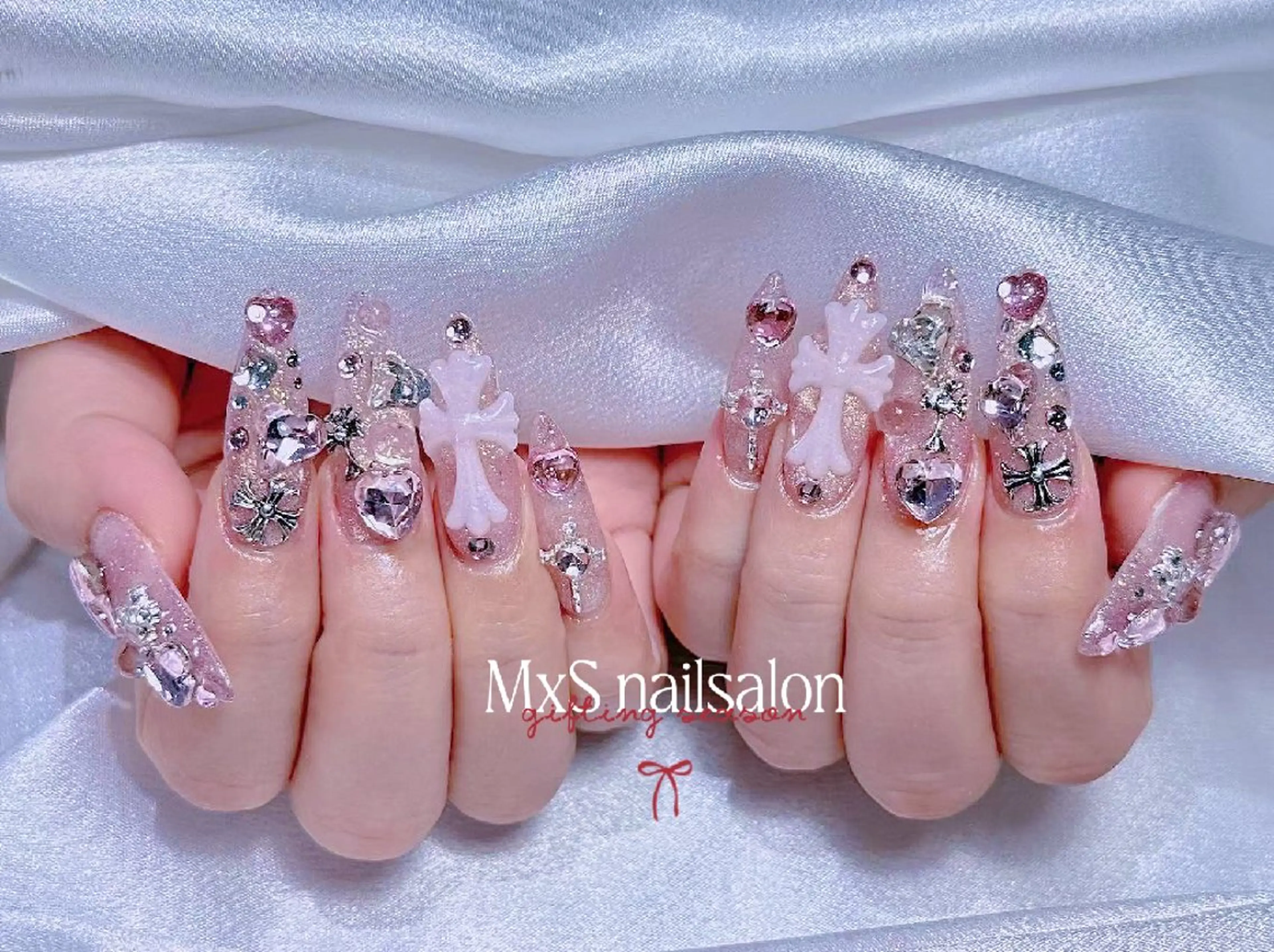 ネイル ジェルネイル マグネットネイル パラジェル 春ネイル ワンホンネイル ハンドネイル M×S Nail みなのネイルデザイン