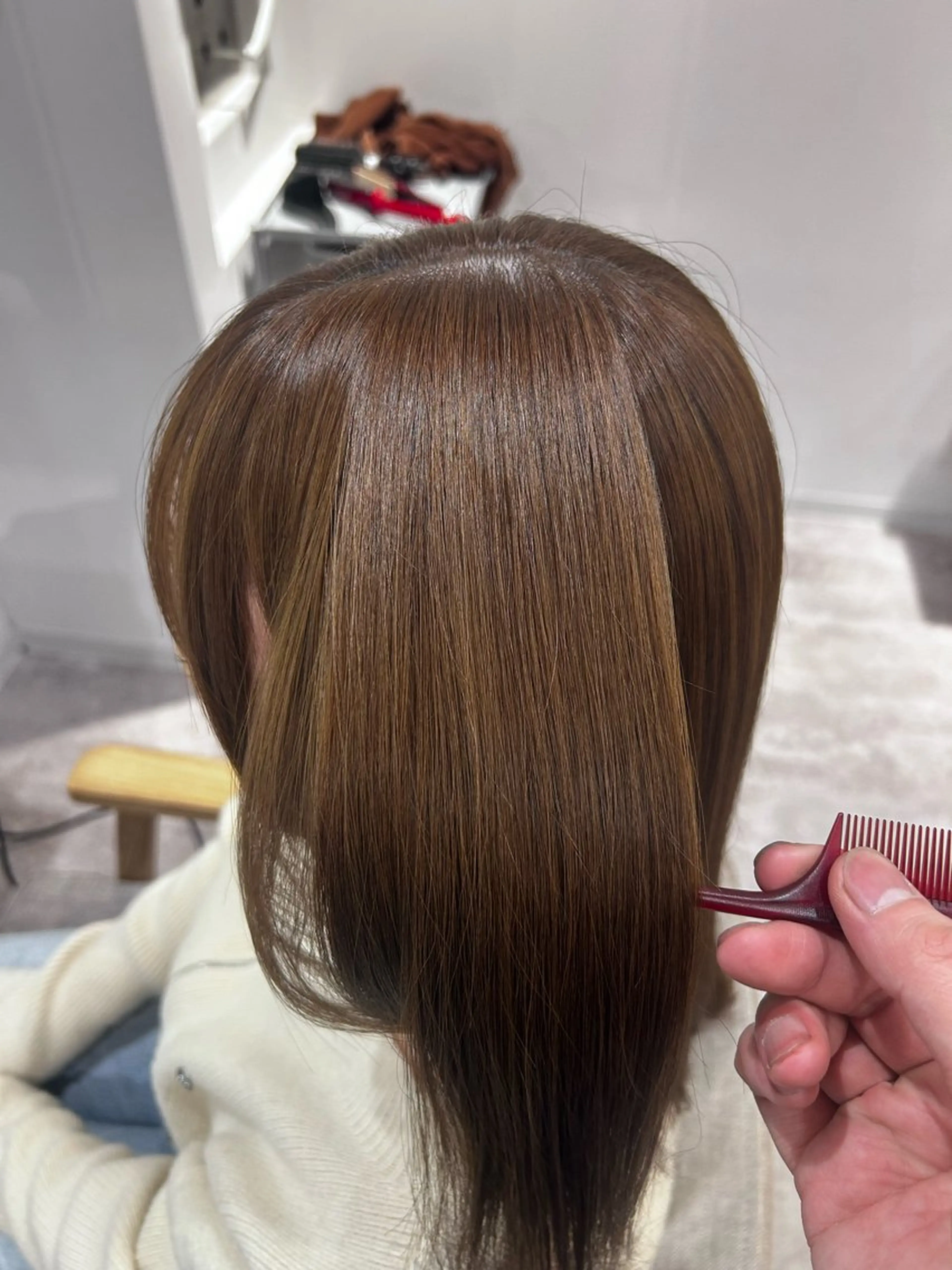 セミロング カット ヘアカラー 菅原 琉偉のヘアスタイル