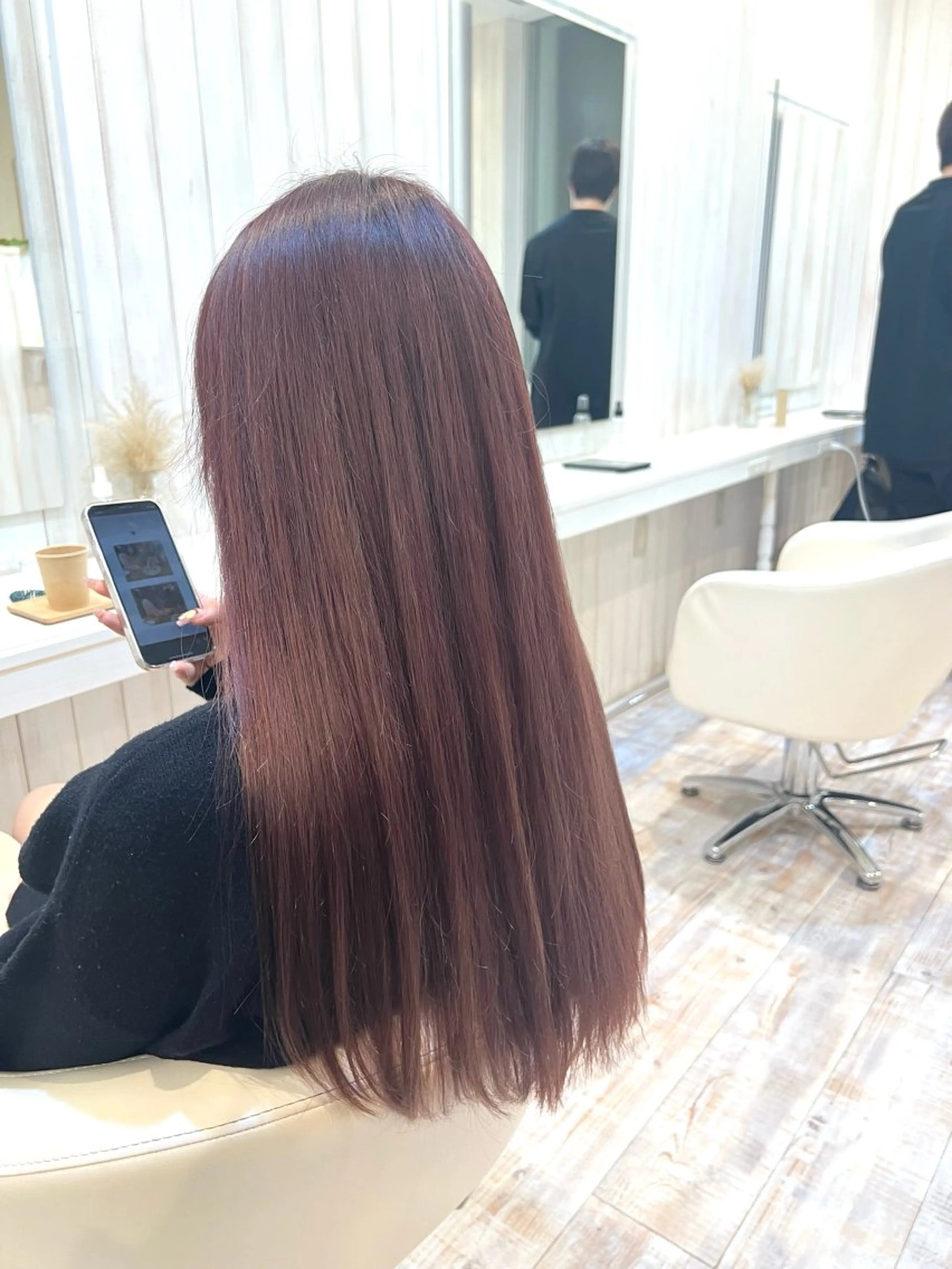 ロング カラー 佐藤史哉＊ 韓国レイヤー赤み除去のヘアスタイル