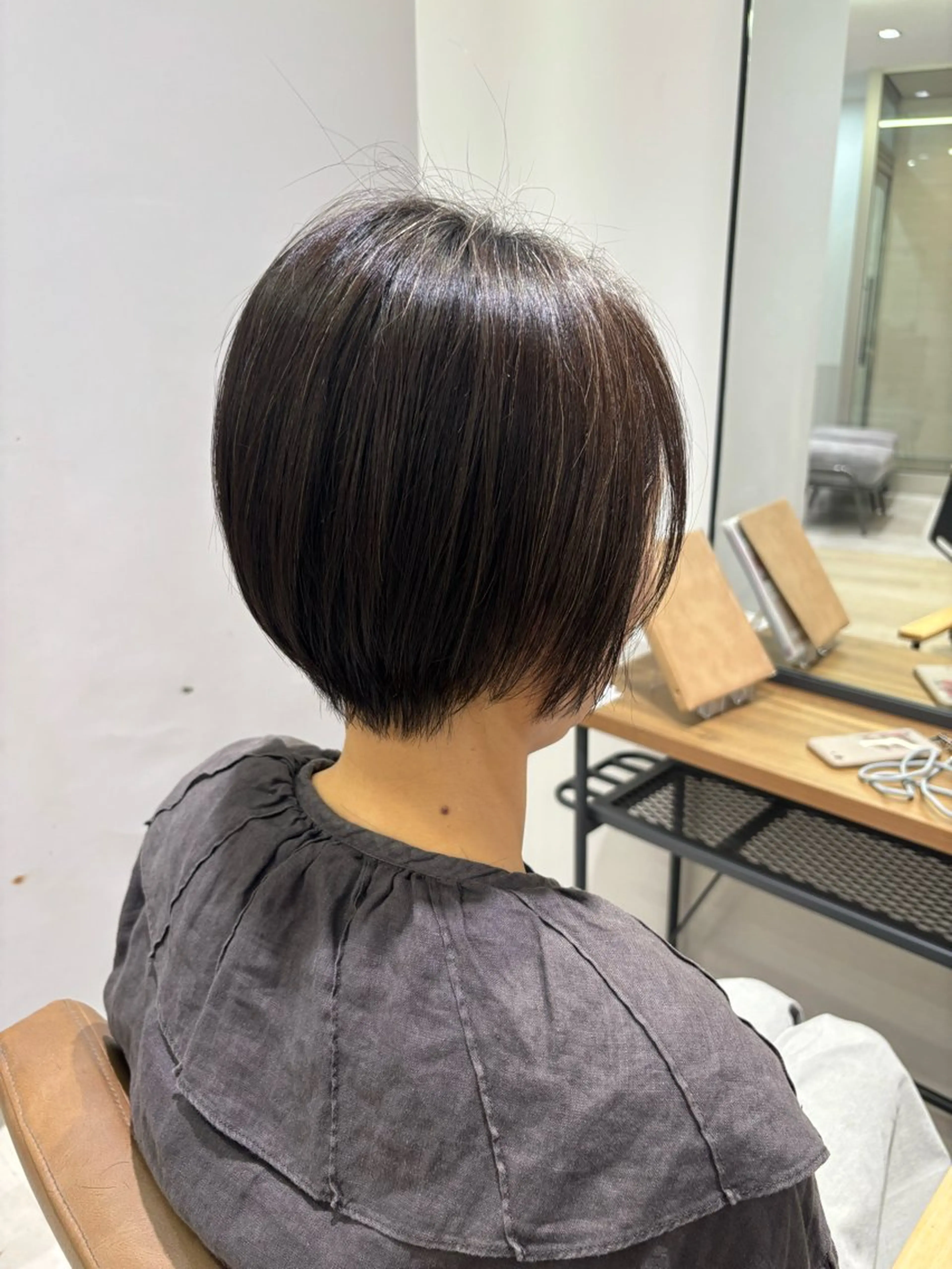 ショート くびれヘア ショートヘア 🥇赤み消しカラー／ 髪質改善の匠🥇のヘアスタイル