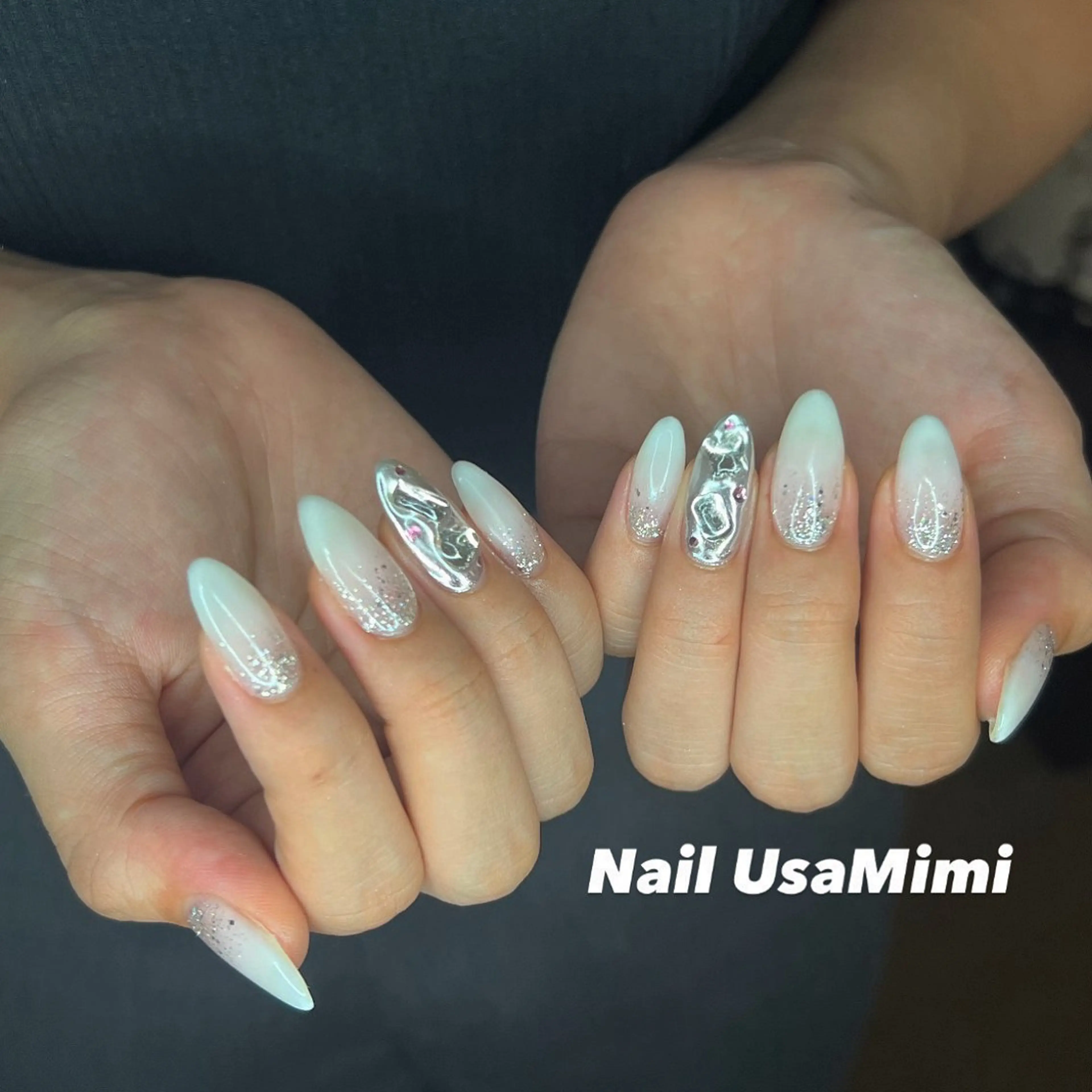 ネイル ジェルネイル マグネットネイル 持ち込み ワンカラーネイル パラジェル ハンドネイル 本町NailUsa Mimi RIKOのネイルデザイン