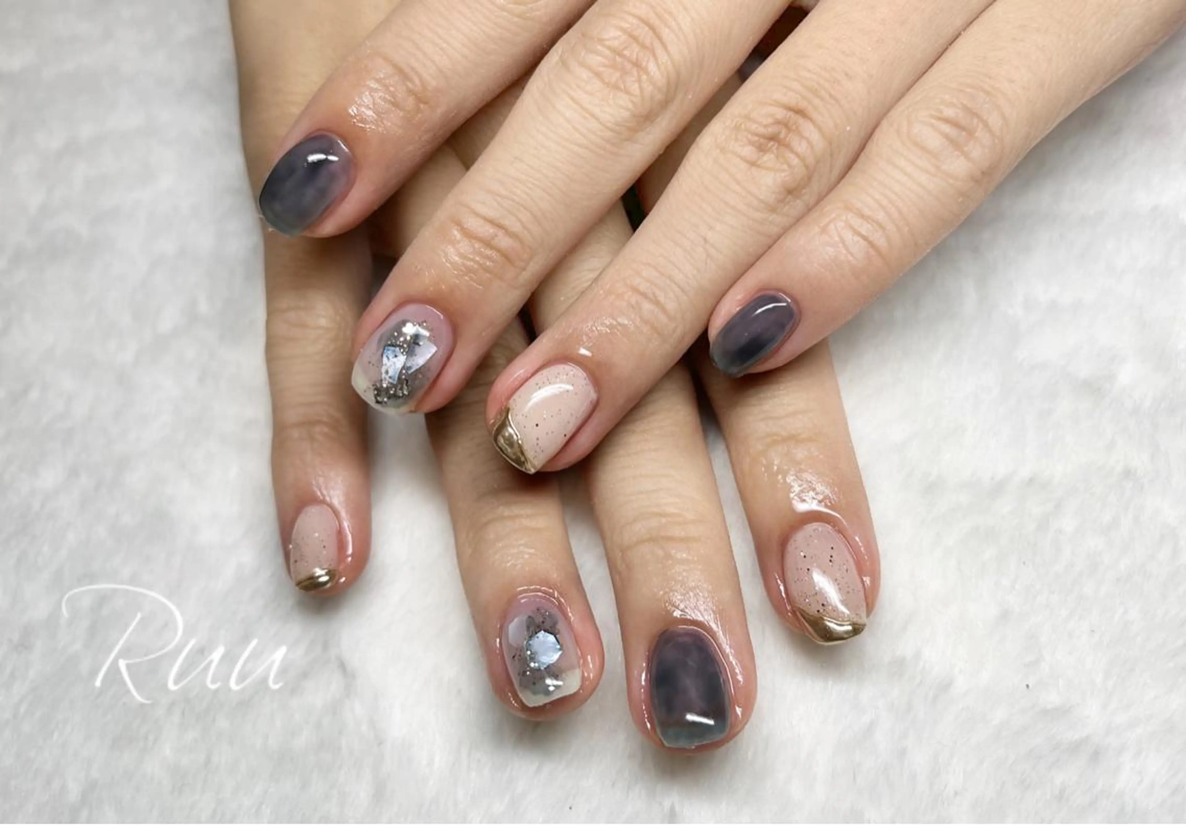 ネイル アートネイル フットネイル フレンチネイル キラキラネイル 韓国ネイル Nail salon Ruuのネイルデザイン