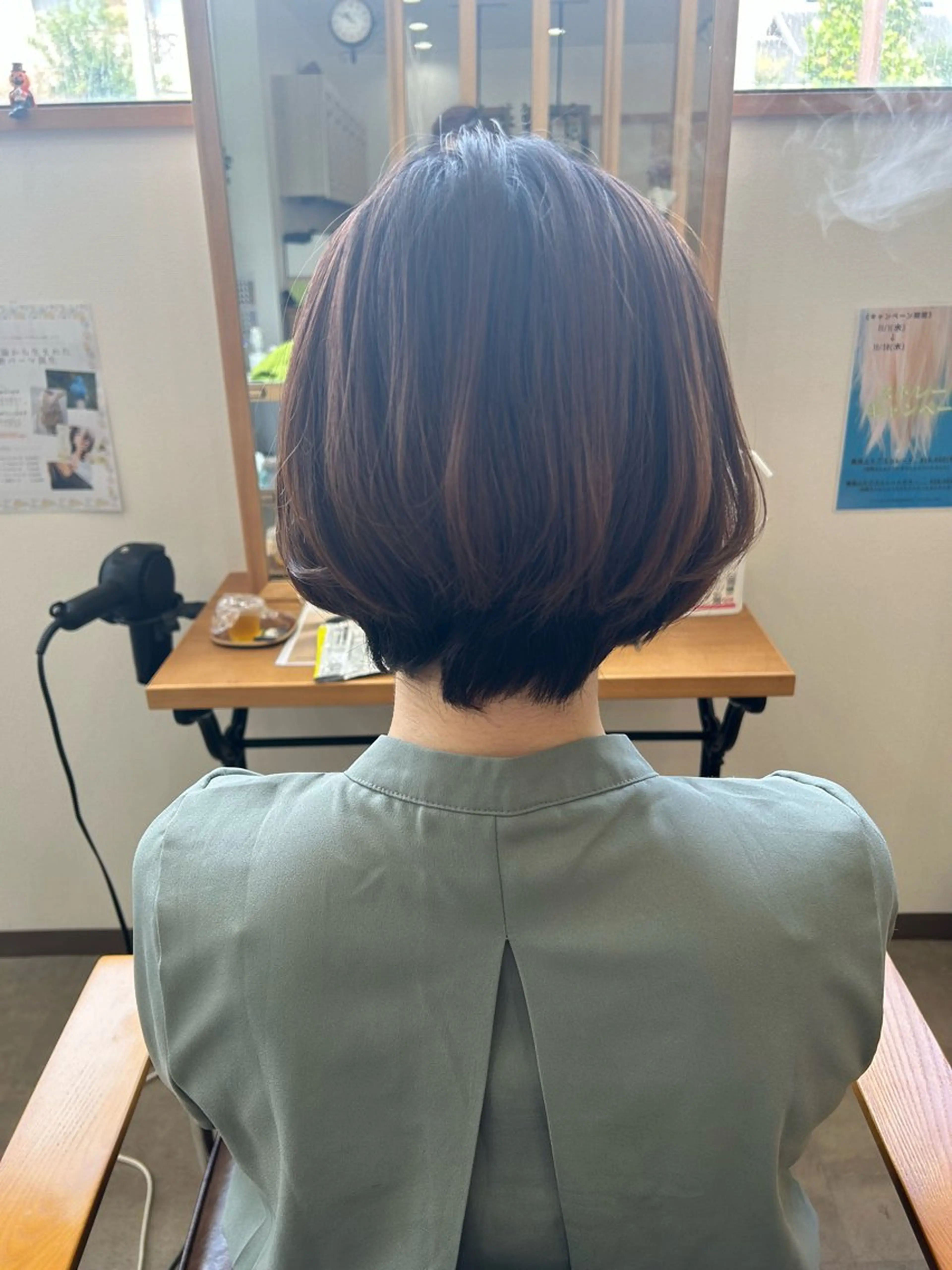 ショート ボブ ブリーチなしベージュ /ヘアセット/ミユのヘアスタイル