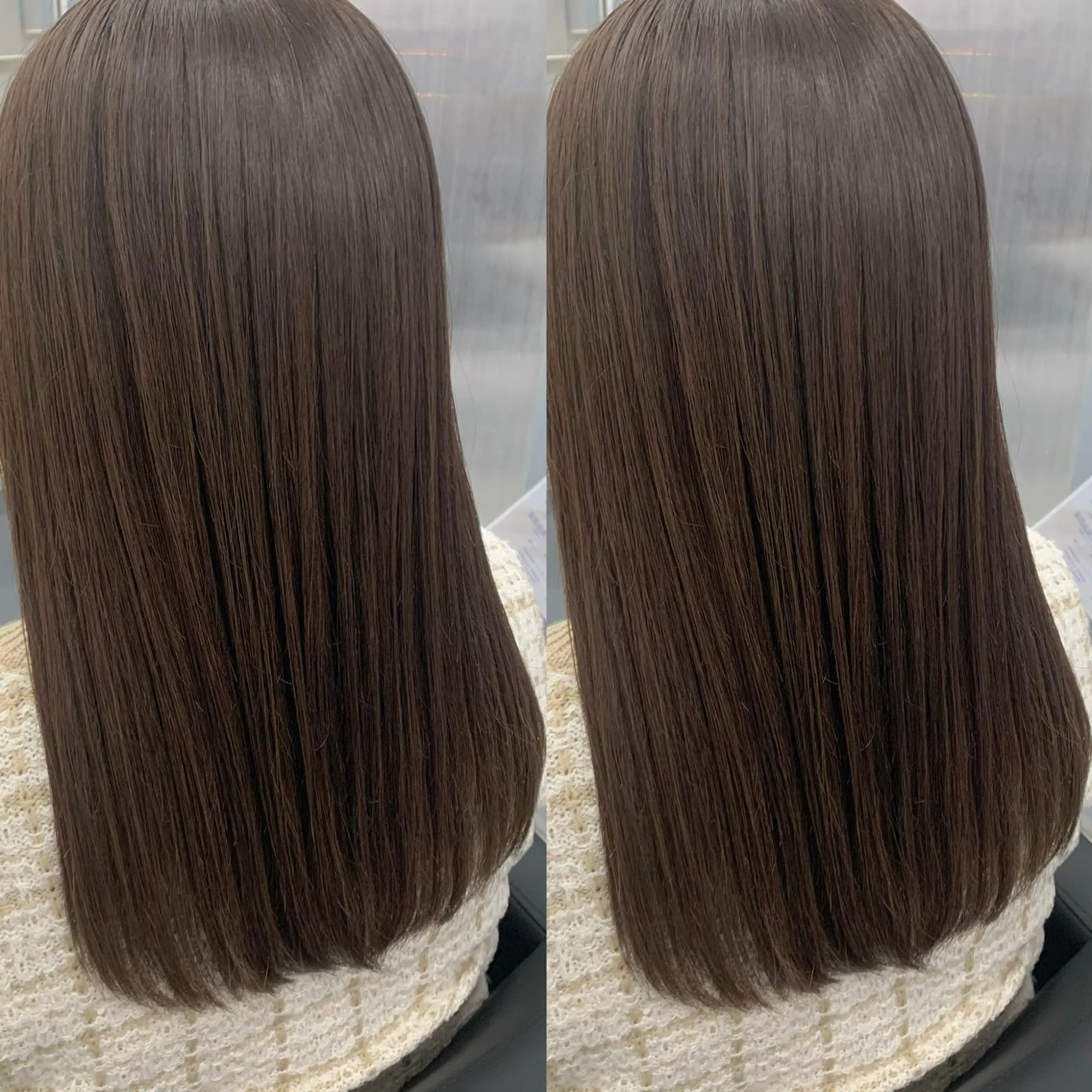 セミロング ブリーチ無しカラー✨ 美鈴のヘアスタイル