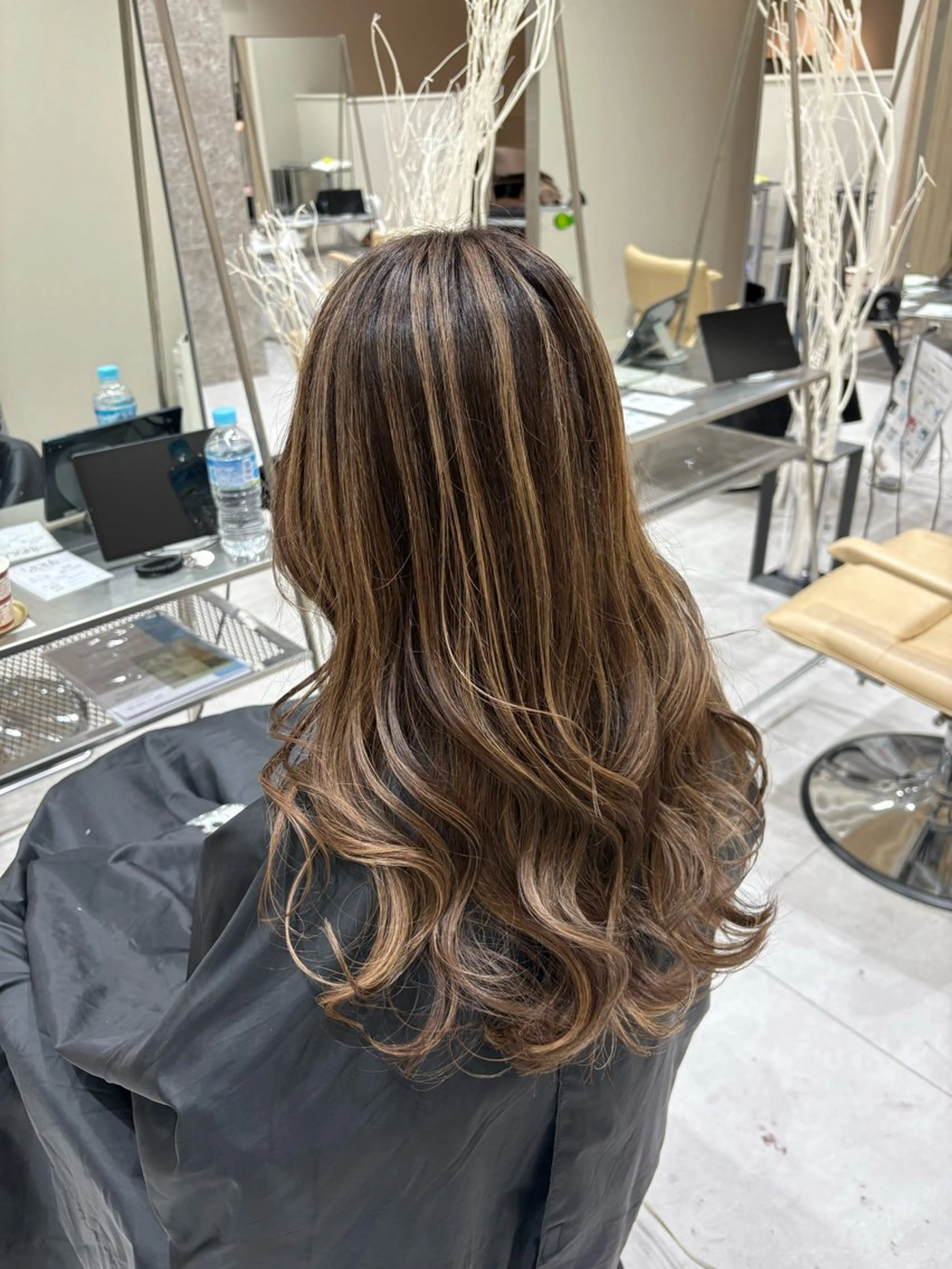 ロング ヘアカラー バレイヤージュ/ヘア アレンジ/shionのヘアスタイル