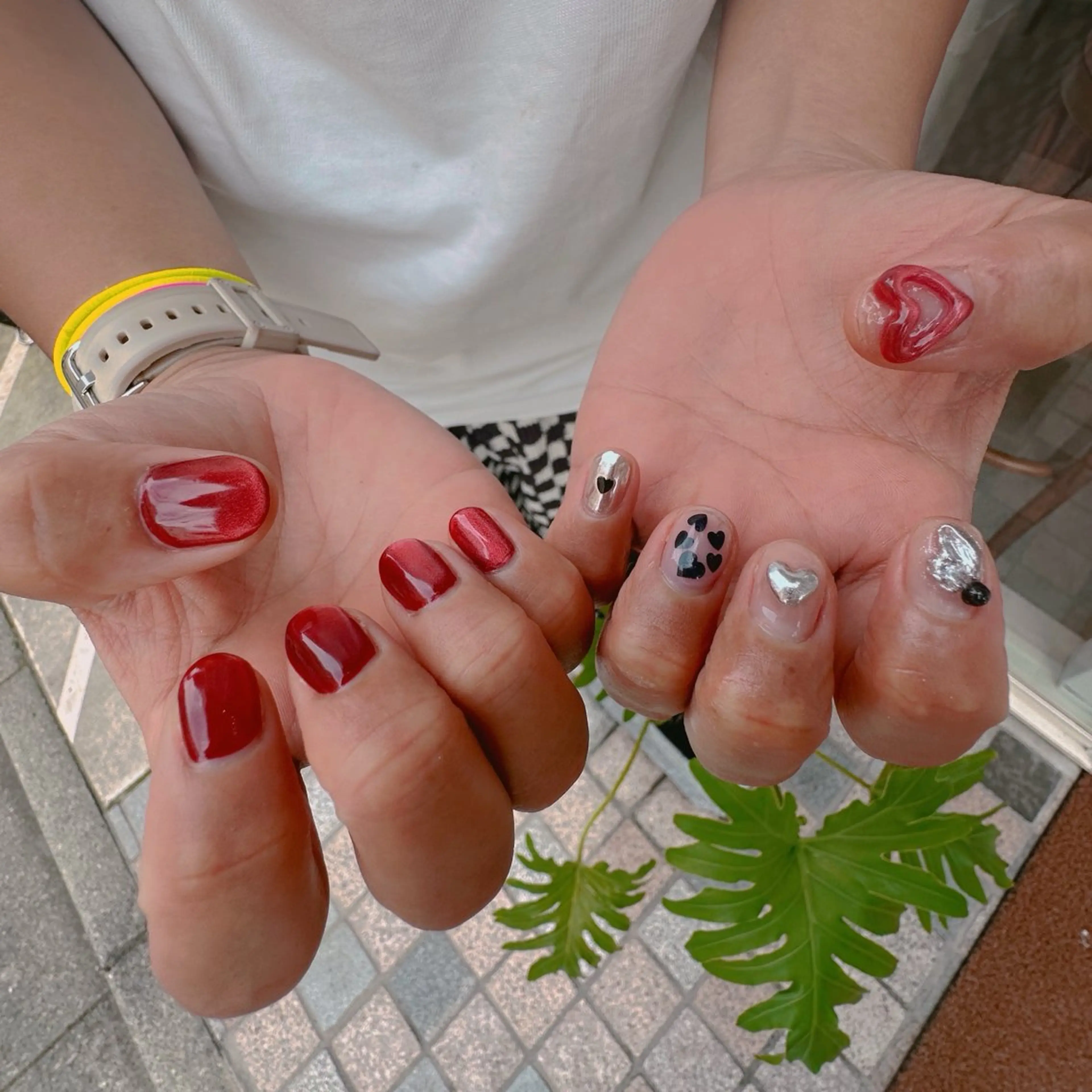 ネイル ハート マグネットネイル ICI イスィ keiのネイルデザイン