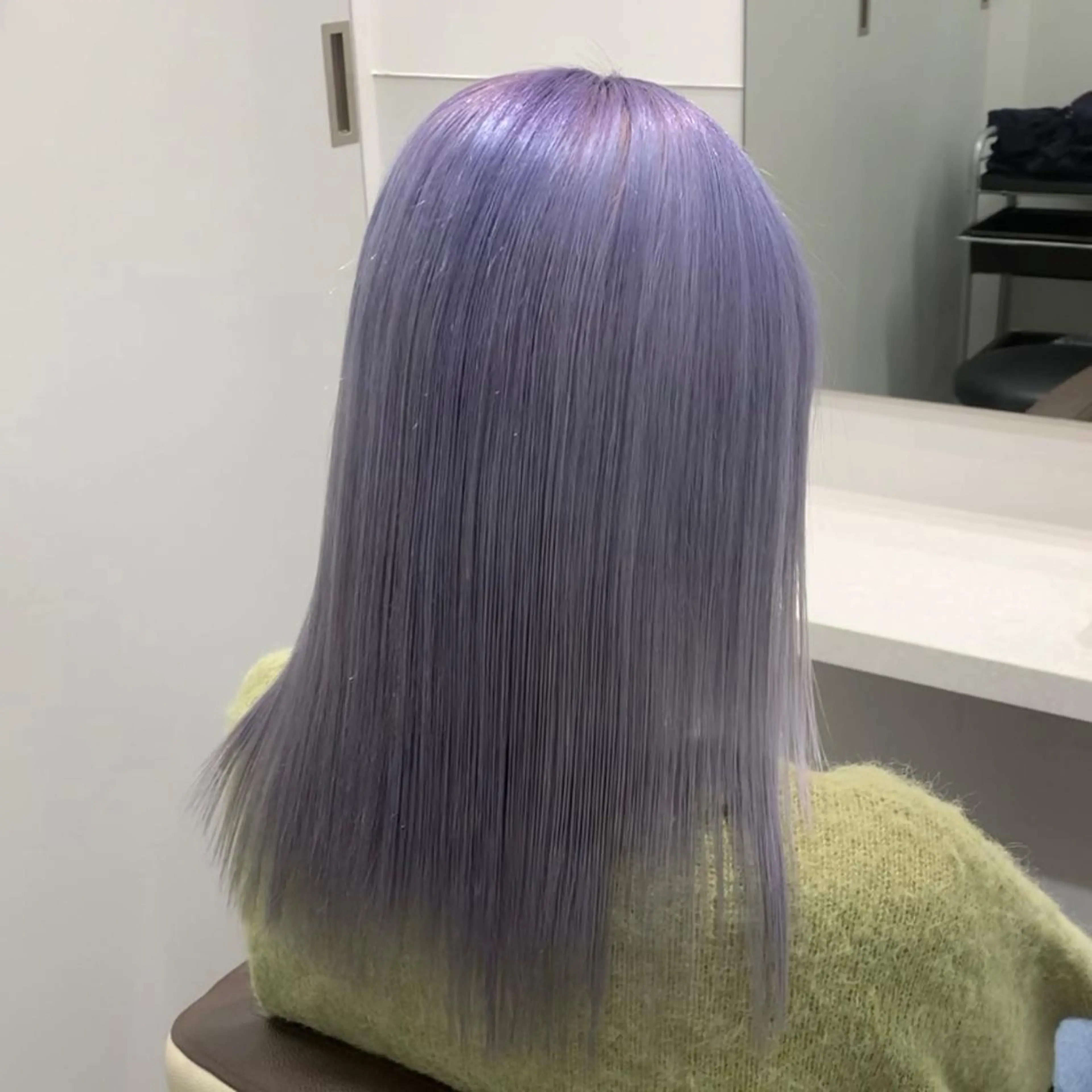 ミディアム カラー カット ヘアカラー トリートメント れい🫧 ハイトーン特化のヘアスタイル