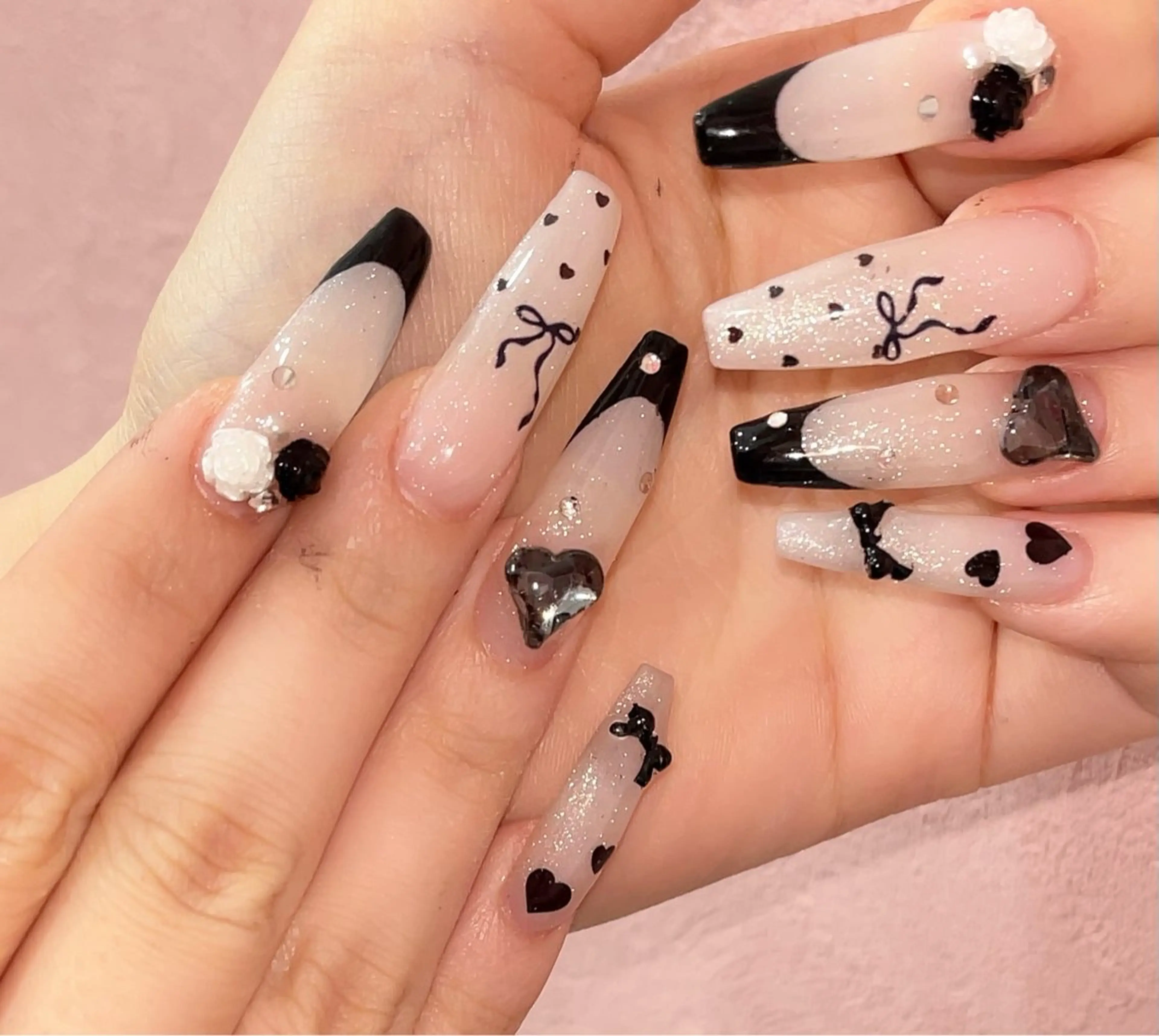 ネイル フレンチネイル ロングネイル スカルプネイル ワンホンネイル 矢野 愛璃のネイルデザイン