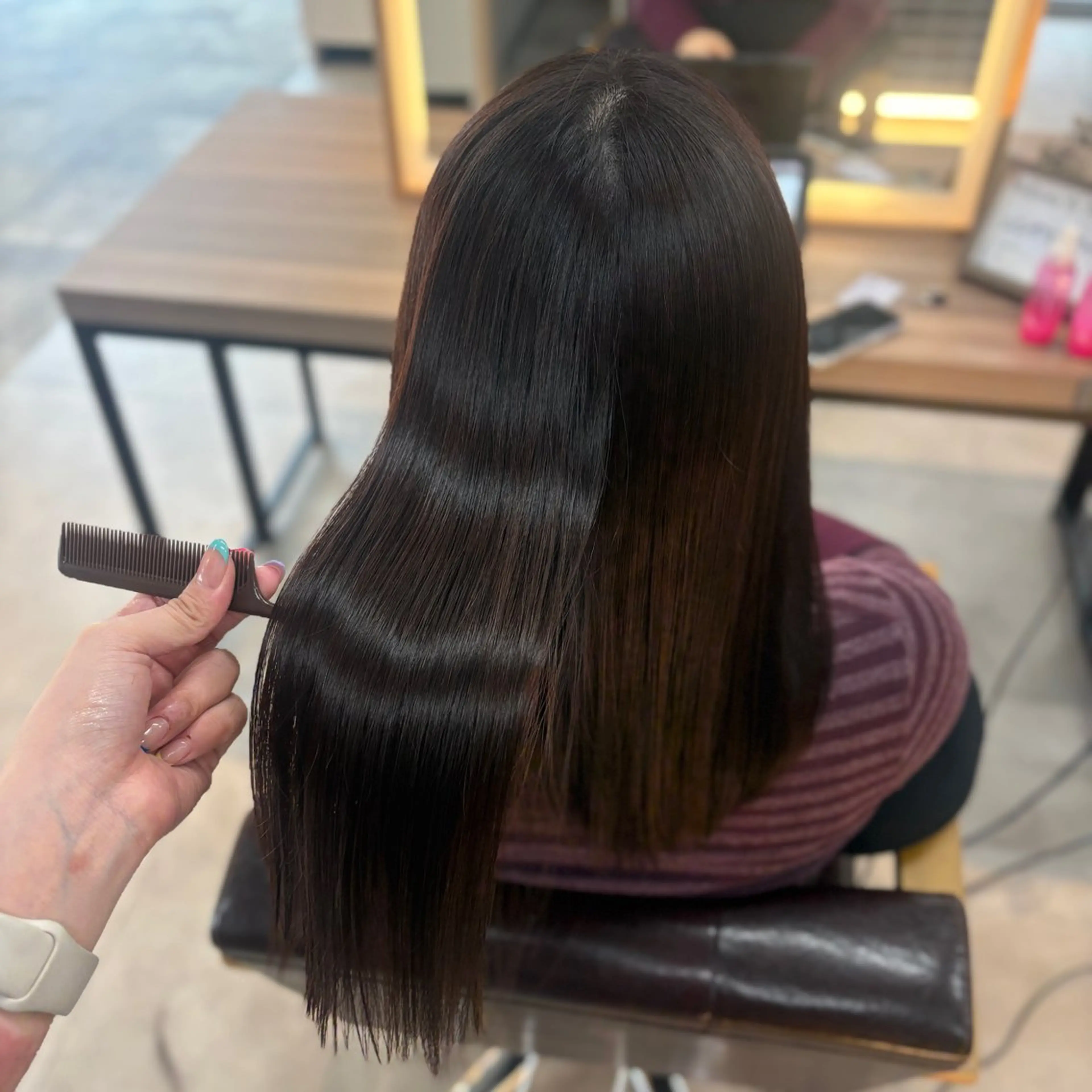 セミロング カラー カット ヘアカラー トリートメント 髪質改善/縮毛矯正 💜COCORO💜のヘアスタイル