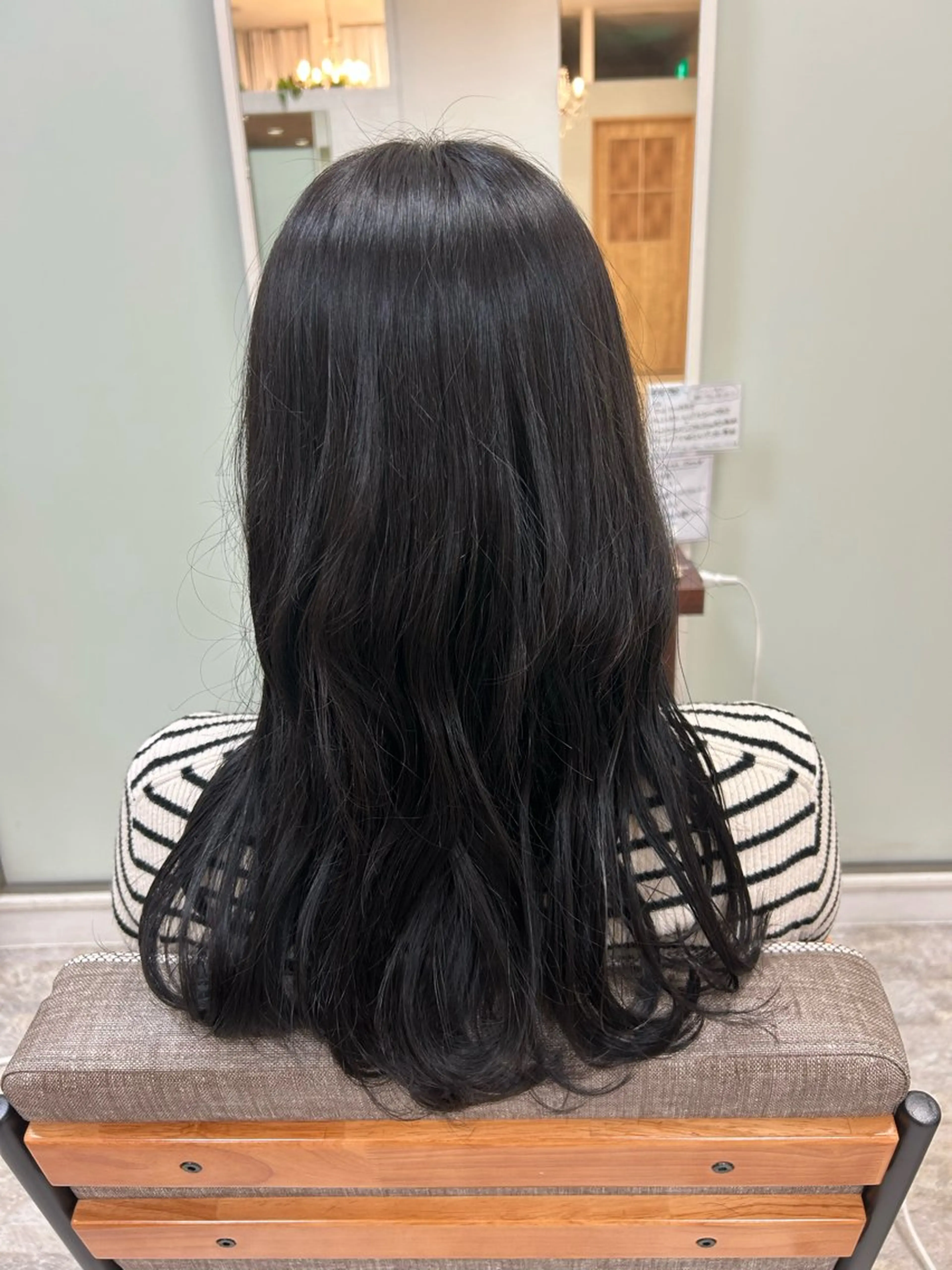 ロング カラー 黒髪 韓国風ヘア カット ヘアカラー 瀧 葉月のヘアスタイル