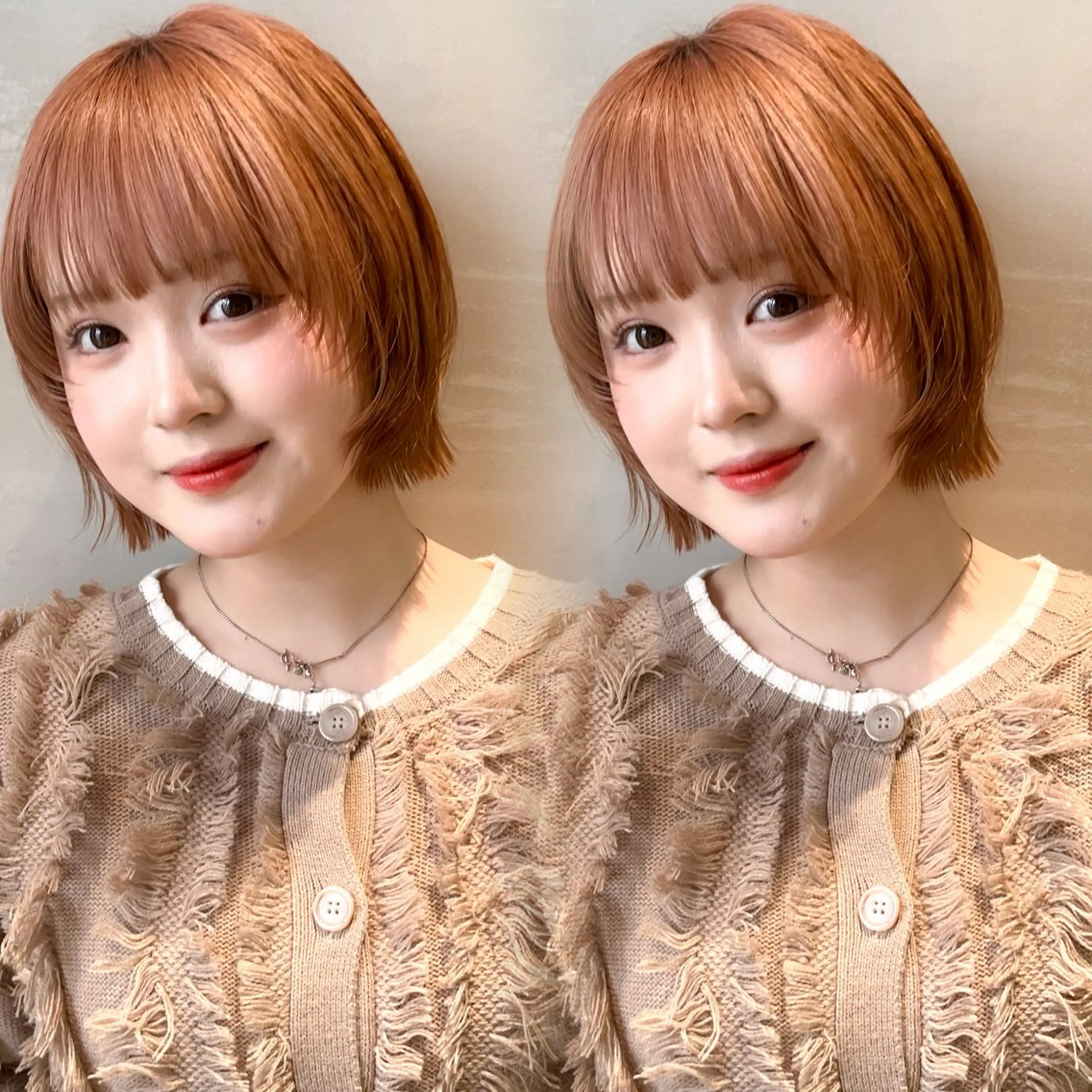 ミディアム カラー 透明感カラー トリートメント カット ヘアカラー トリートメント ♥️ボブレイヤー/ minami♥️のヘアスタイル