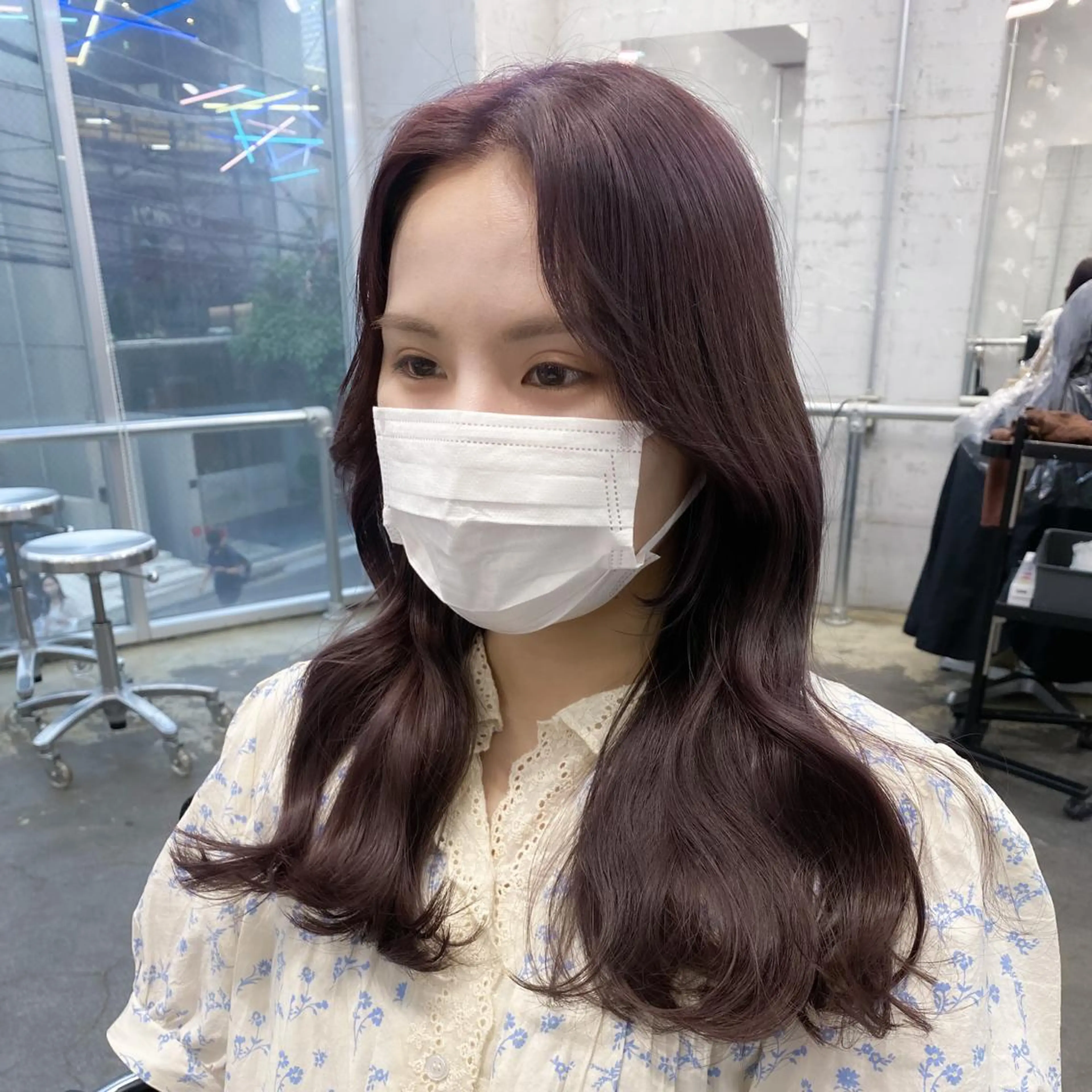 セミロング カラー 💗💗韓国レイヤー yu-ki💗💗のヘアスタイル