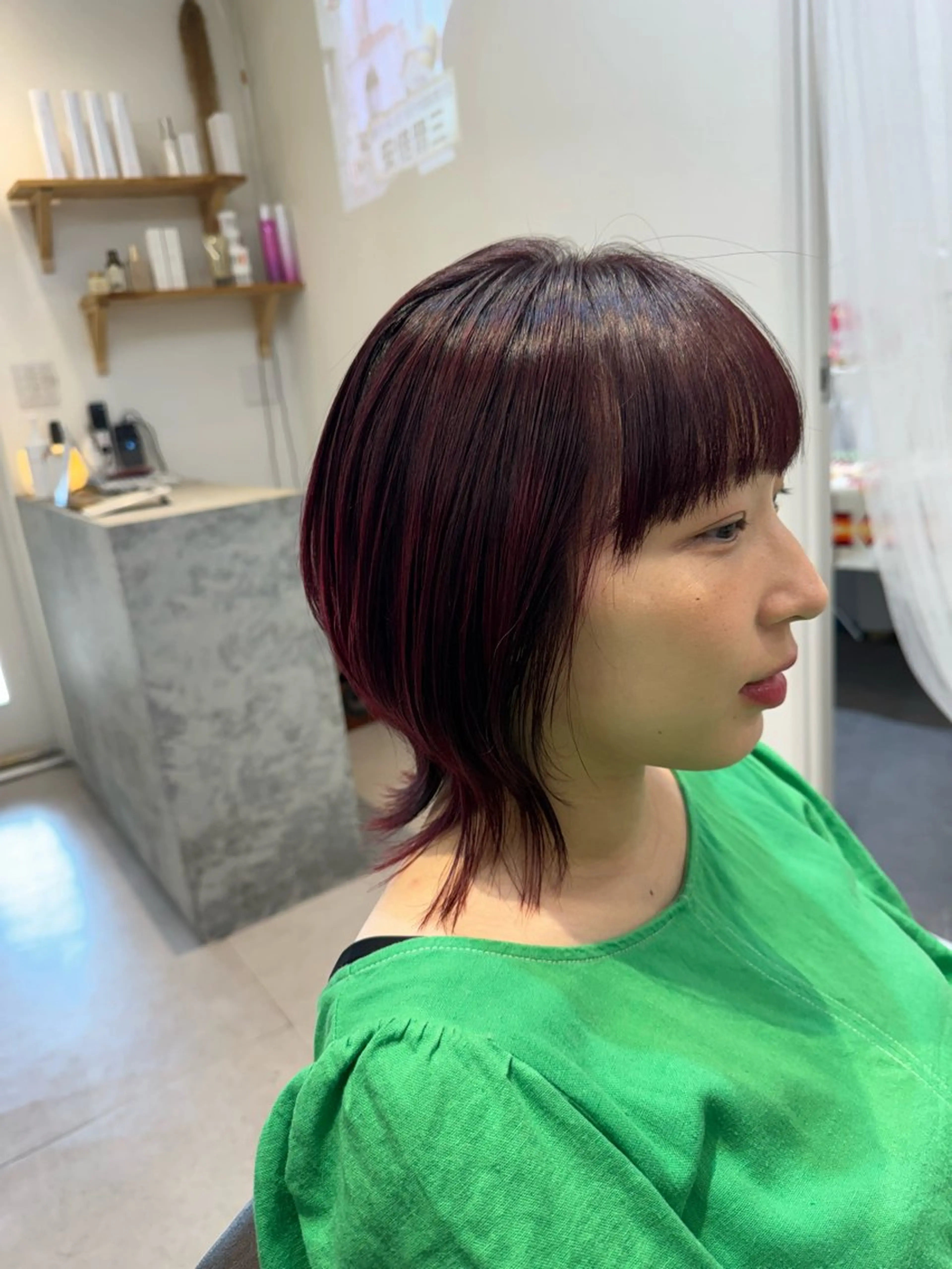 ミディアム カラー ブラウンカラー レッドカラー レッドブラウン カット ヘアカラー トリートメント 似合う髪型が 分からない方へのヘアスタイル
