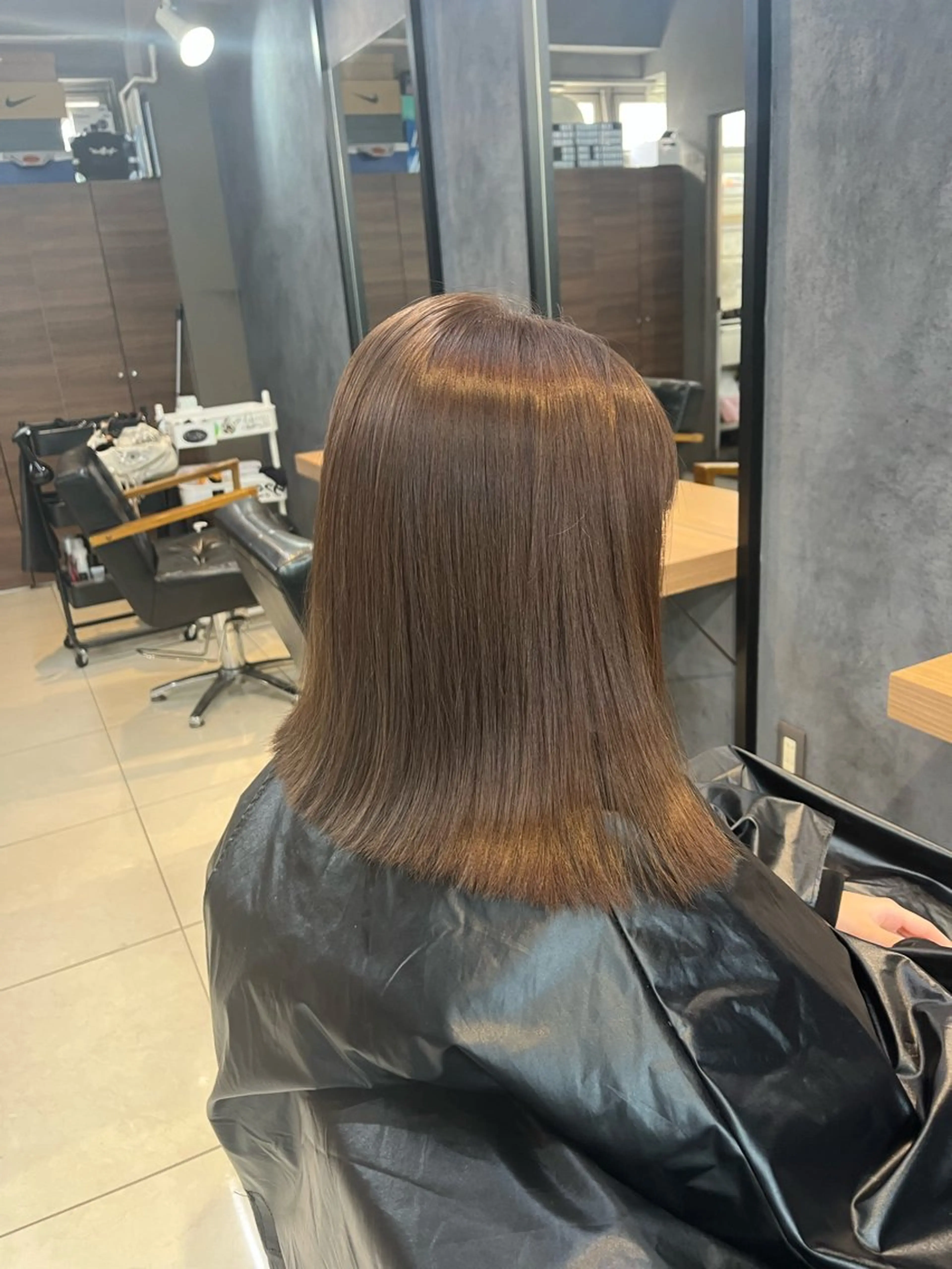 ミディアム チョコレートブラウン カット ヘアカラー トリートメント GO TODAY SHAiRE SALON所属・透明感カラー🤎 ゆりのヘアスタイル