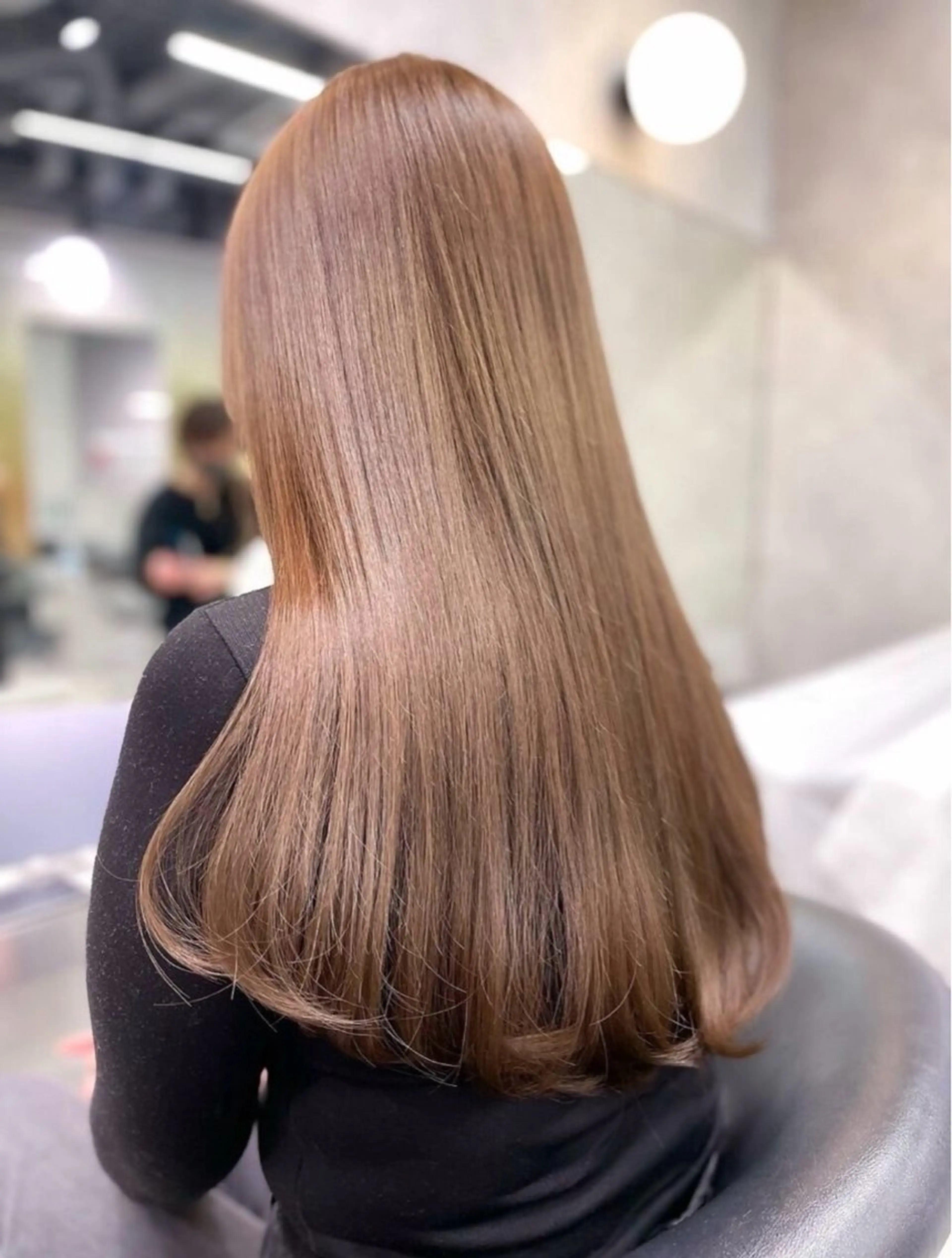 カラー ヘアカラー トリートメント 花井輝 ボブ/センターパートのヘアスタイル