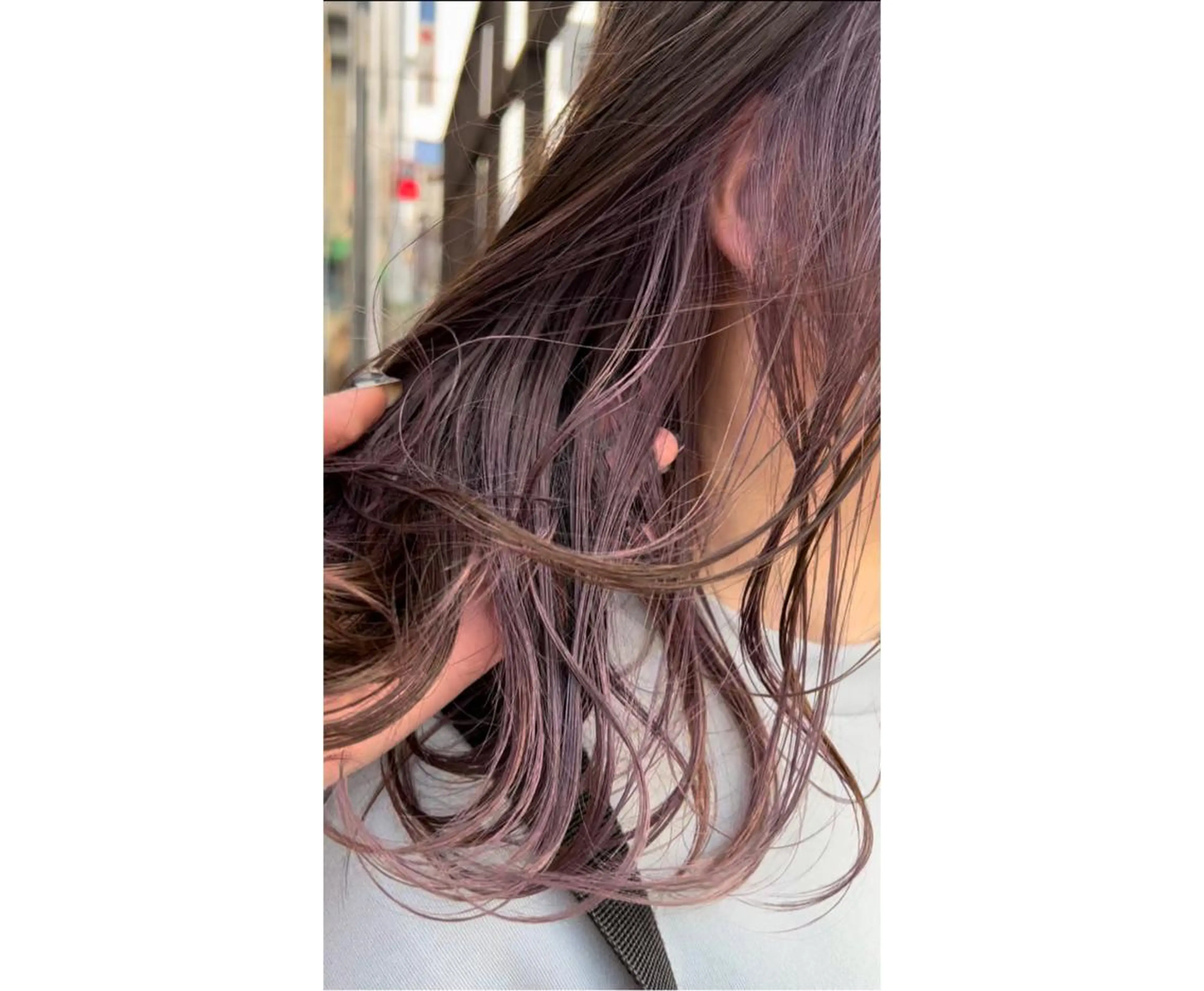 セミロング ヘアカラー トリートメント ハイトーン/ ダブルカラー/透明感のヘアスタイル