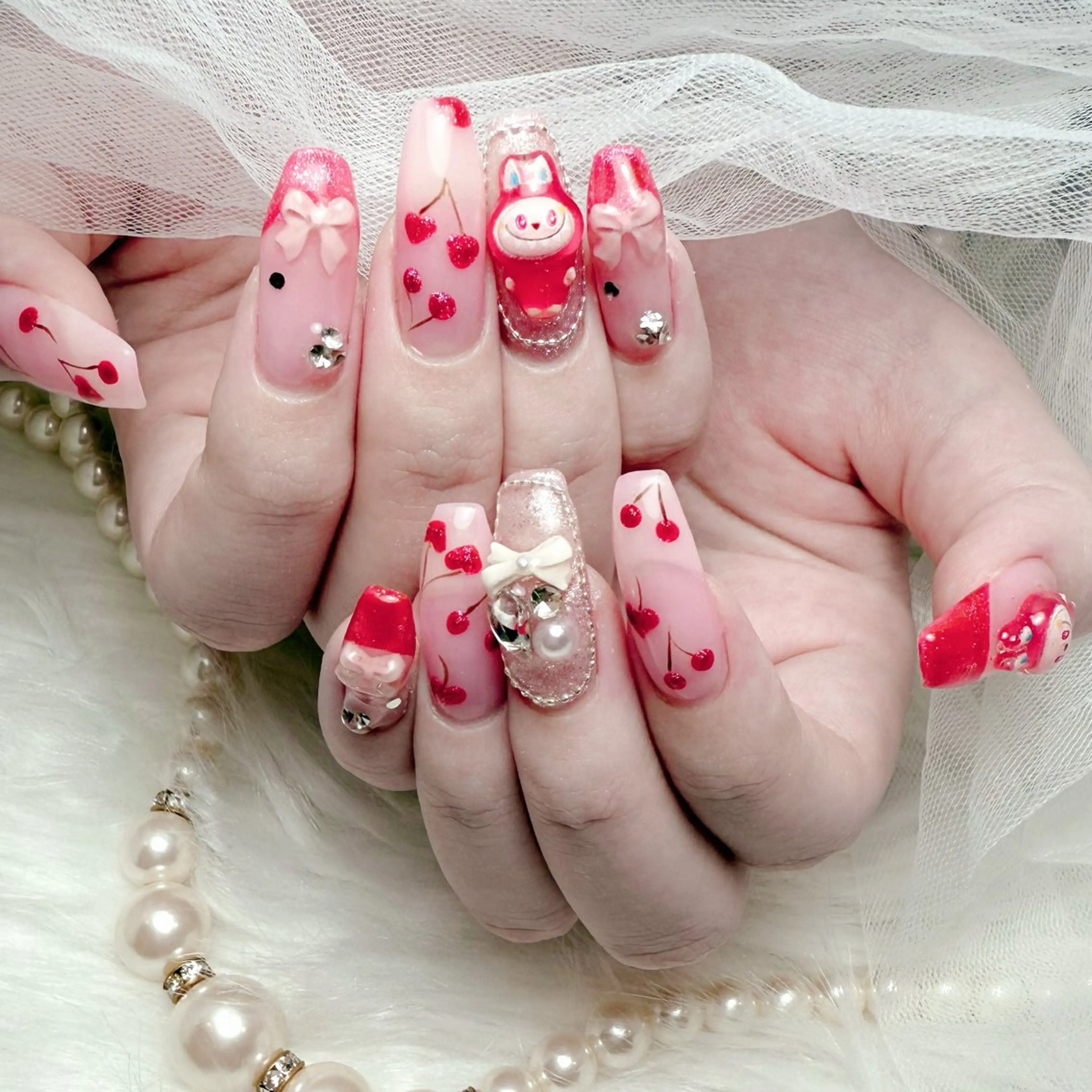 ロング ハンドネイル Conjunim MAMI🎀✨のネイルデザイン