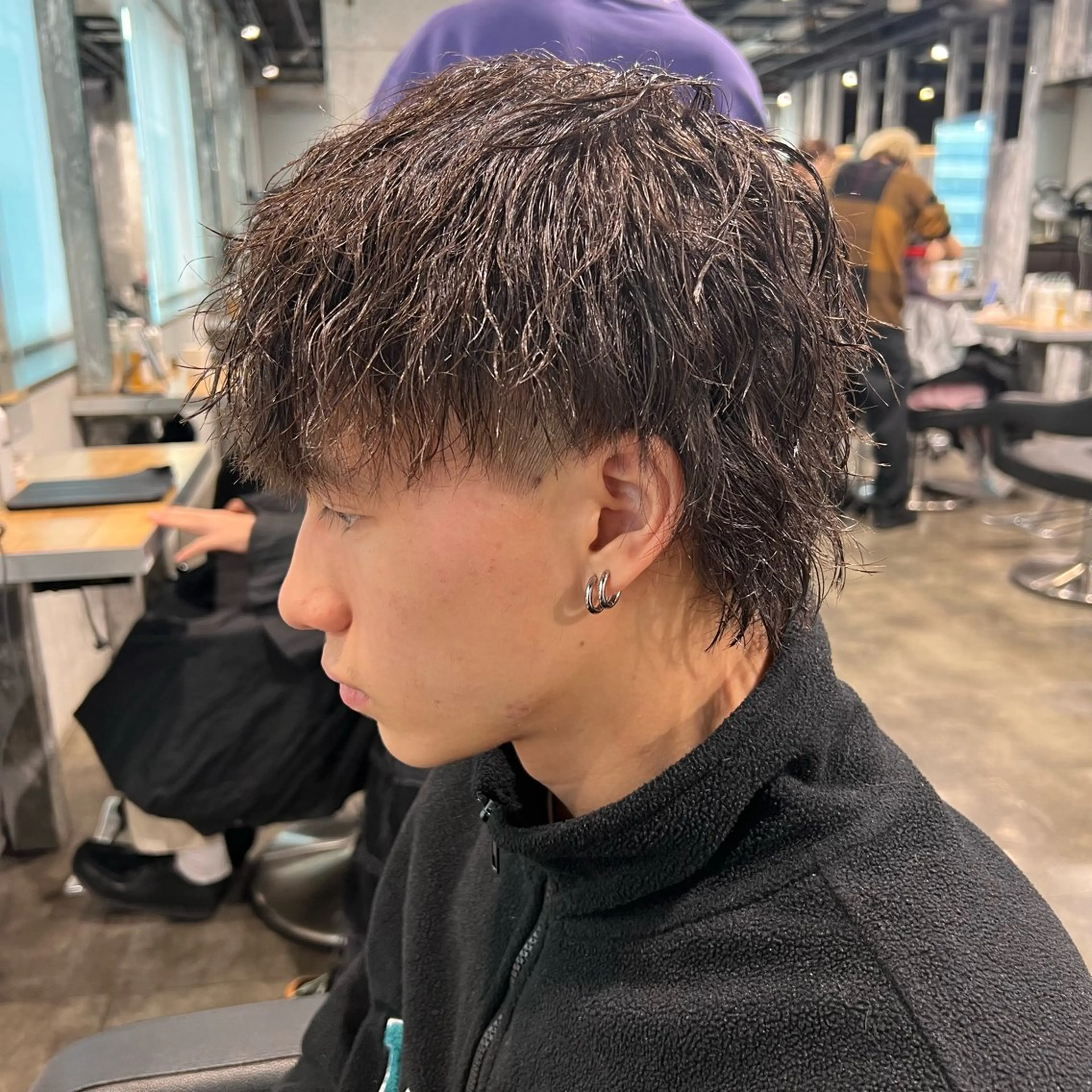 ショート カラー パーマ ヘアアレンジ メンズ キッズ アップバング センターパート メンズハイライト マッシュ メンズパーマ 🔷横浜1のパーマ 職人🔷将太郎のヘアスタイル