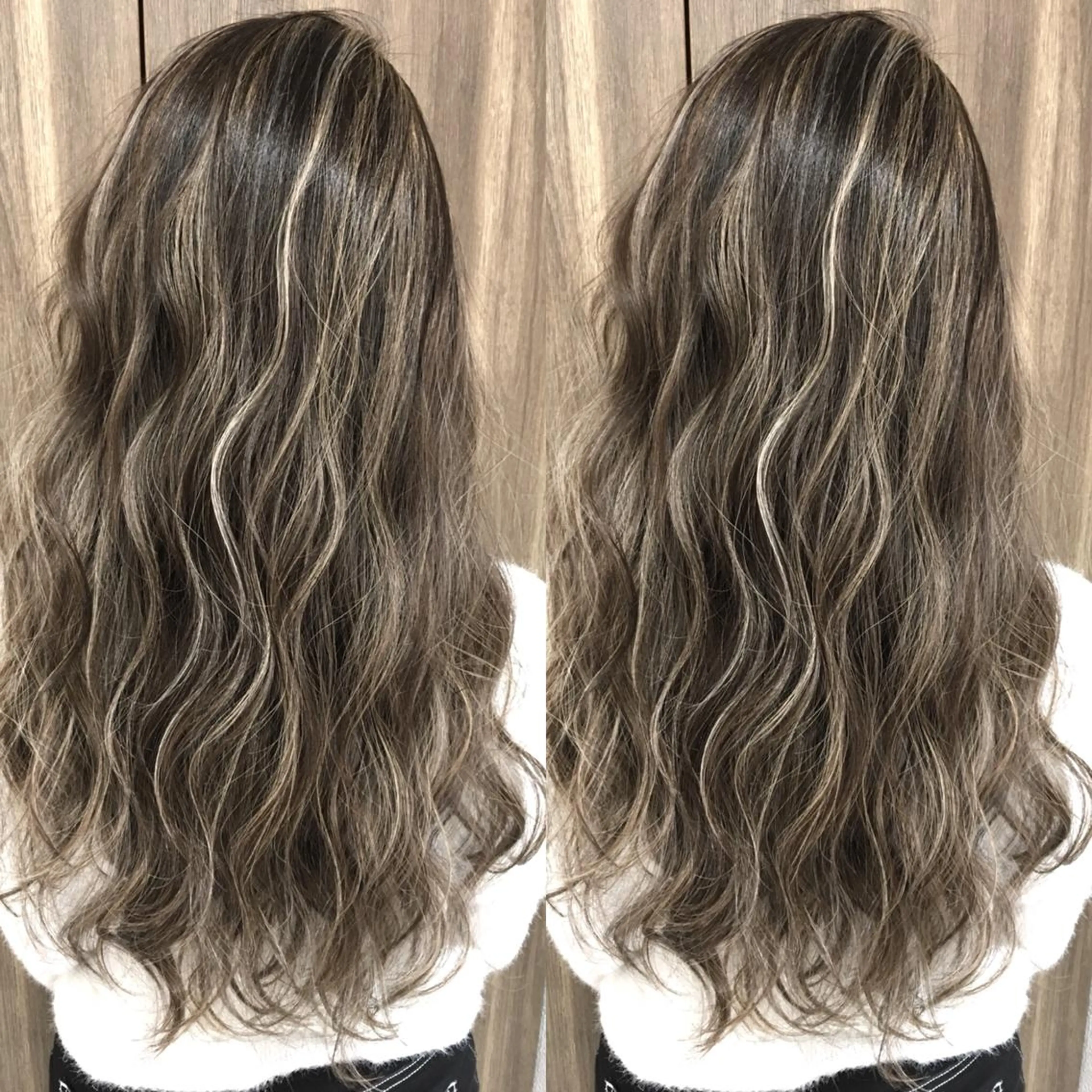 ロング カラー ベージュカラー ハイライトカラー 3Dハイライト ハイライト ヘアカラー トリートメント 井上 一平のヘアスタイル