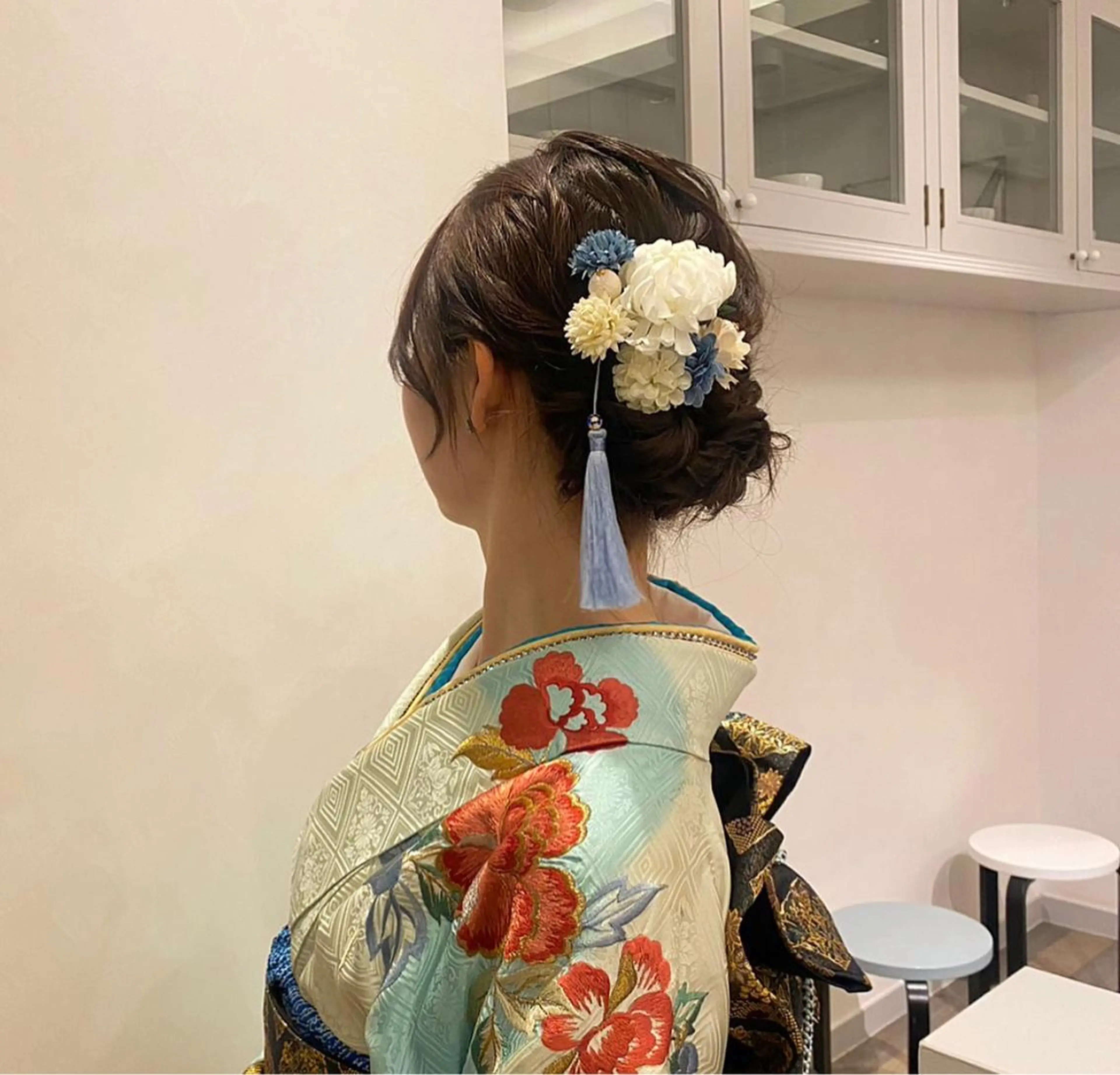 ヘアアレンジ 卒業式のヘアスタイル ヘアセット yumemiレイヤー ‎✴︎ 透明感カラーのヘアスタイル